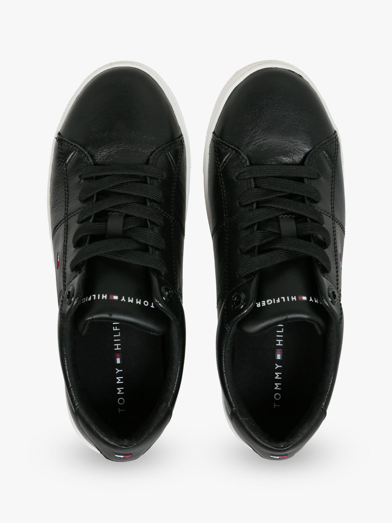 Zapatillas De Tenis En Cuero Negro Tommy Hilfiger-3