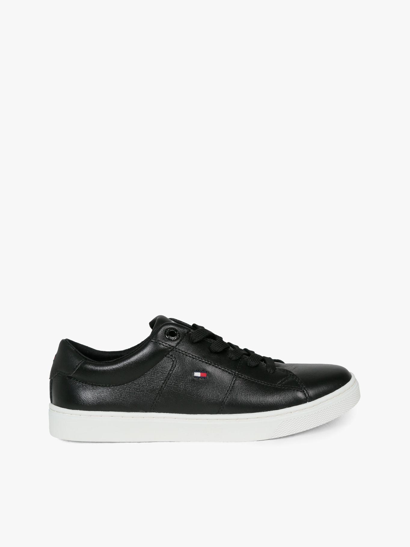 Zapatillas De Tenis En Cuero Negro Tommy Hilfiger-5