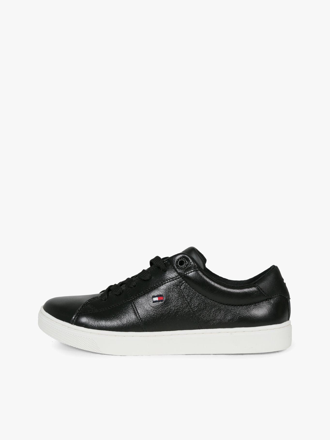 Zapatillas De Tenis En Cuero Negro Tommy Hilfiger-6