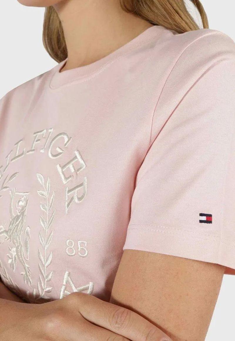 POLERA REGULAR FIT LOGO CREST ROSADO TOMMY HILFIGER-4