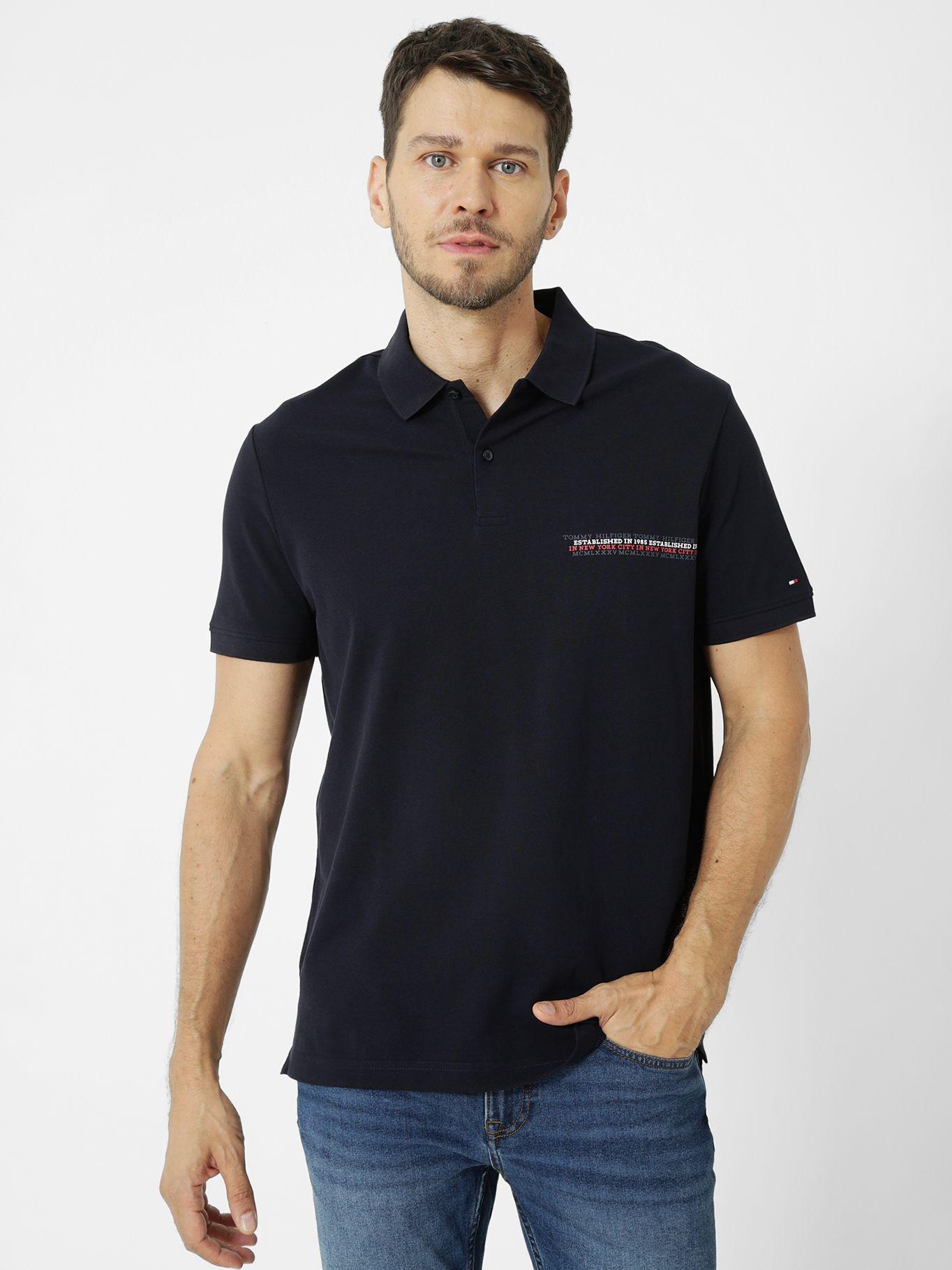 Polo Con Logo Monotipo Azul Tommy Hilfiger-0