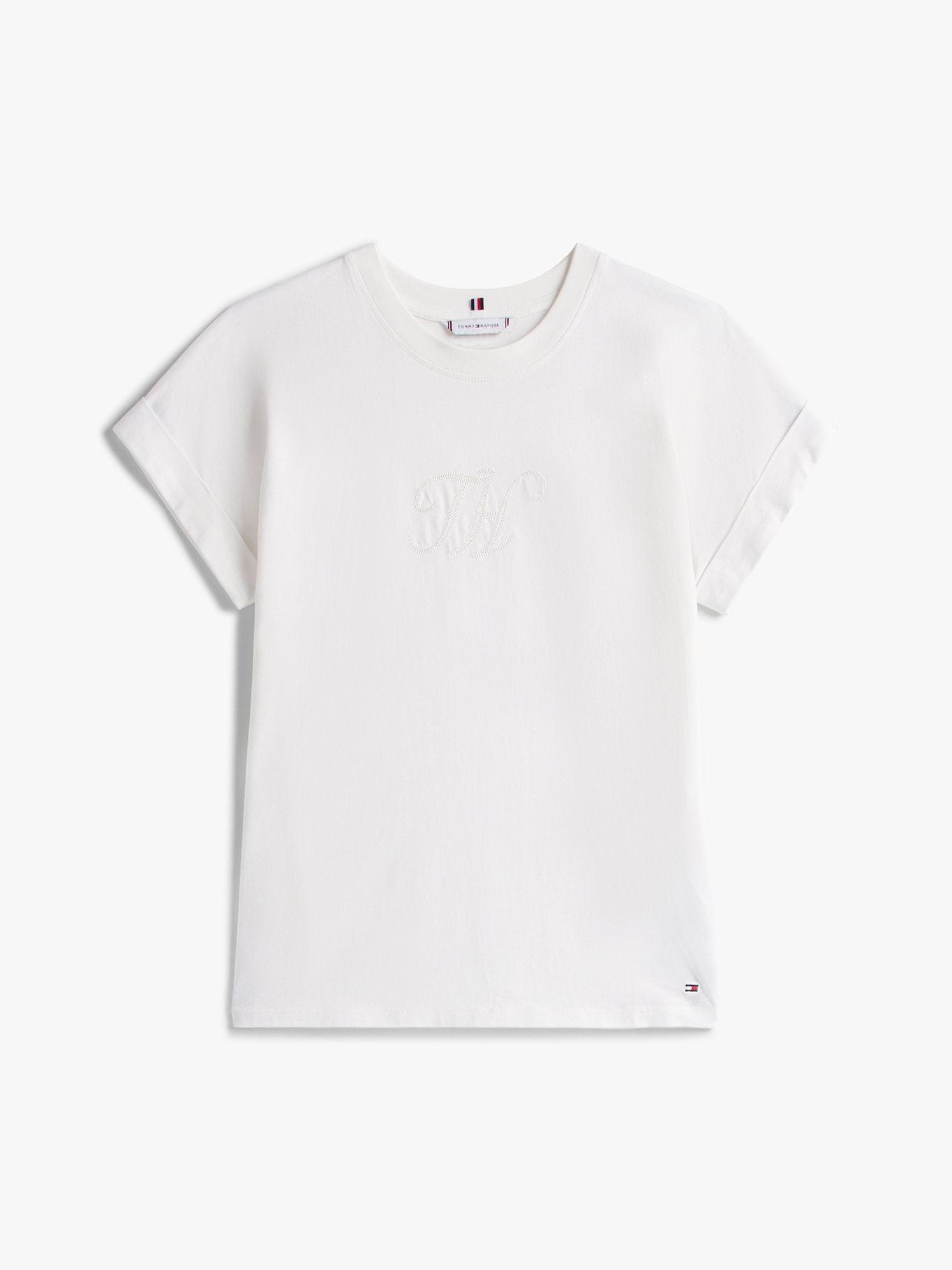 Polera Con Logo Floral Script Blanco YBL Tommy Hilfiger-4