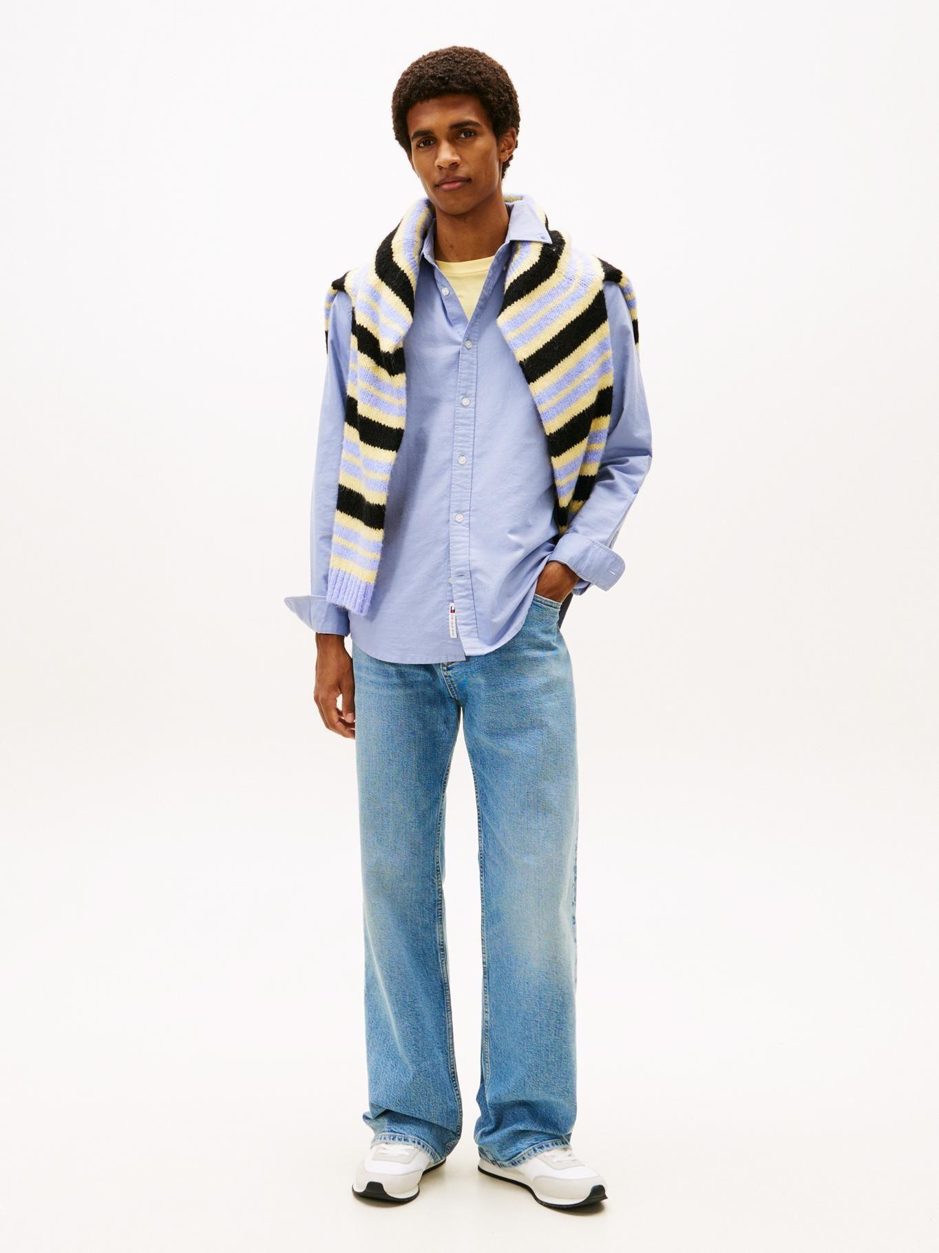 Camisa Oxford Regular Fit Tommy Jeans Celeste-1
