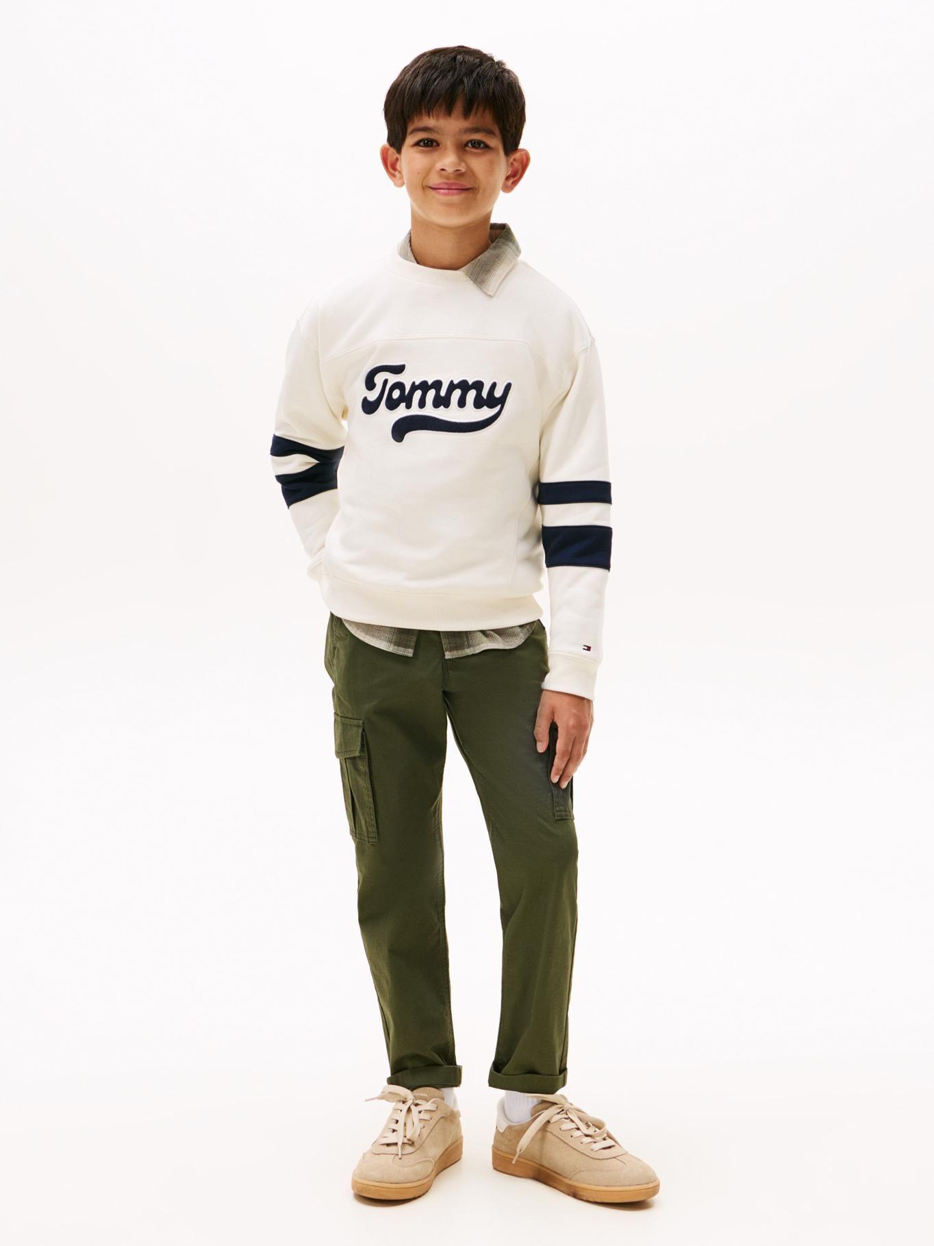 Polerón Varsity Color Block- Logo Blanco Tommy Hilfiger-1