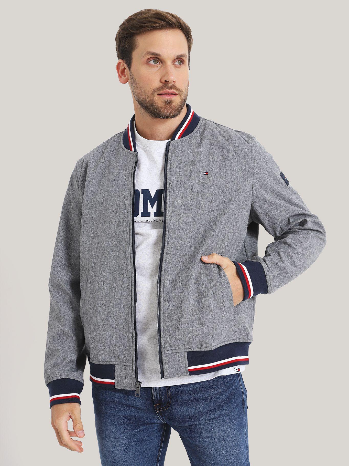 CHAQUETA BOMBER VARSITY STRIPE GRIS TOMMY HILFIGER-0