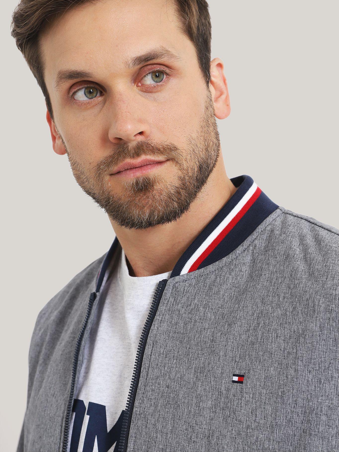 CHAQUETA BOMBER VARSITY STRIPE GRIS TOMMY HILFIGER-3