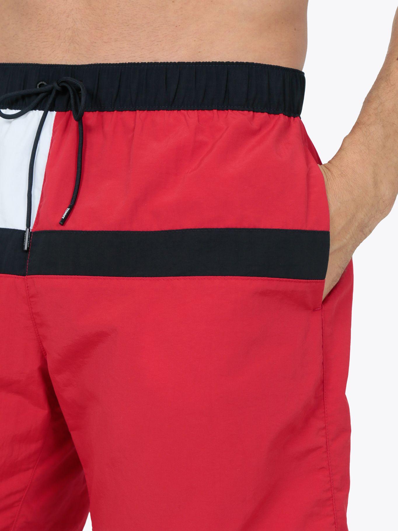 Traje De Baño Largo Con Estampado Rojo Tommy Hilfiger-3