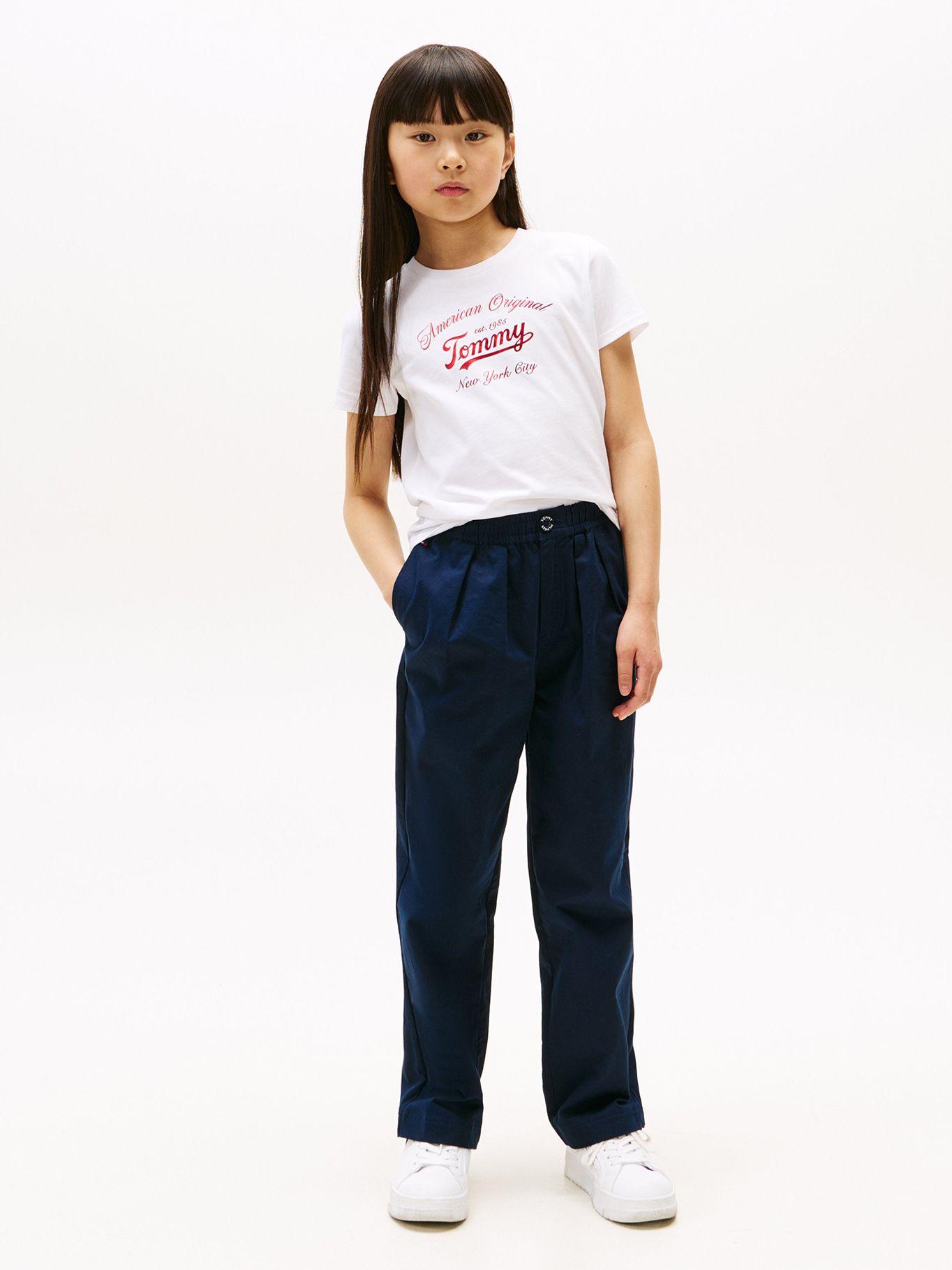 Polera Script Logo Metalizado Blanco Tommy Hilfiger-1