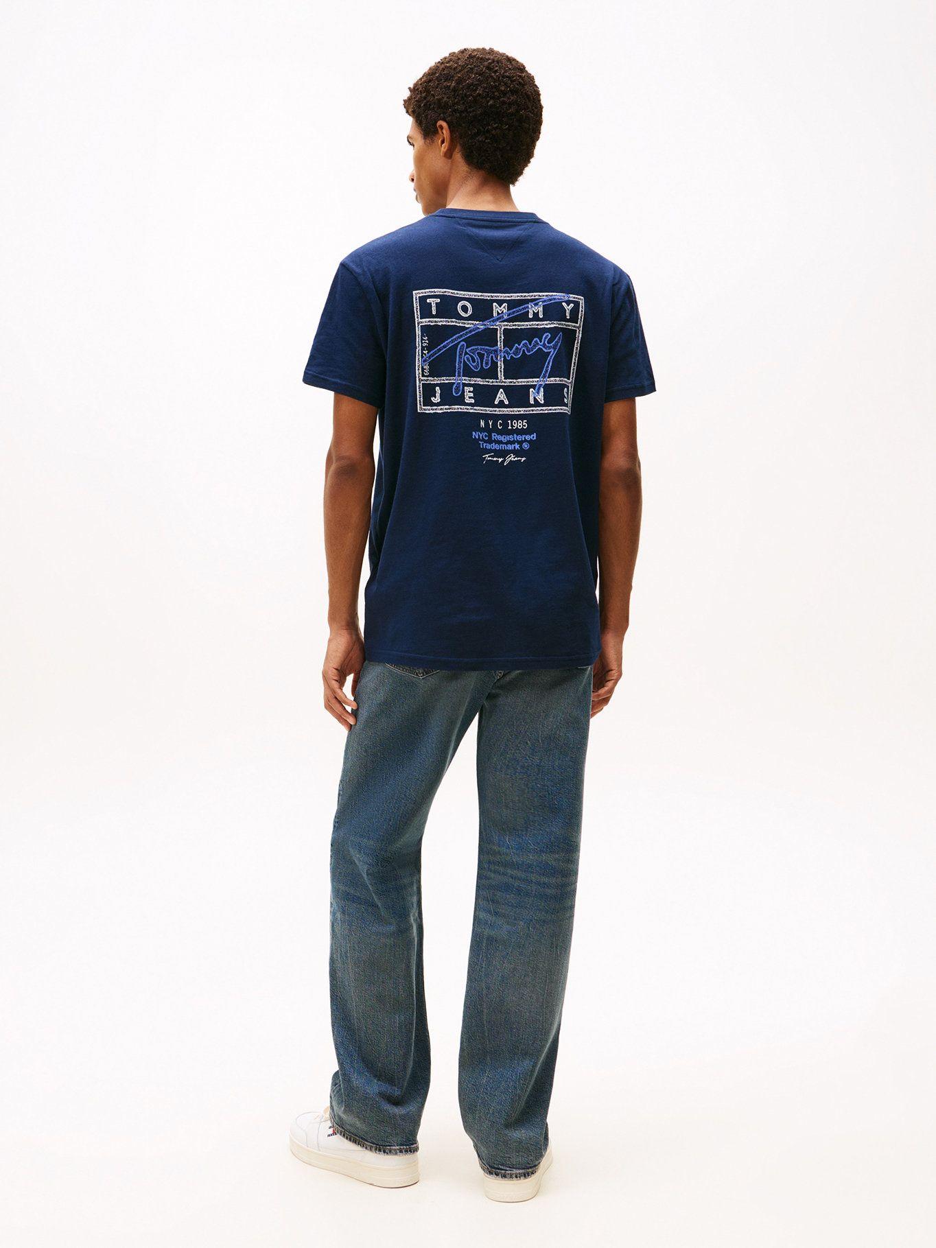 Polera Con Logo Efecto Regular Fit Tommy Jeans Azul-2