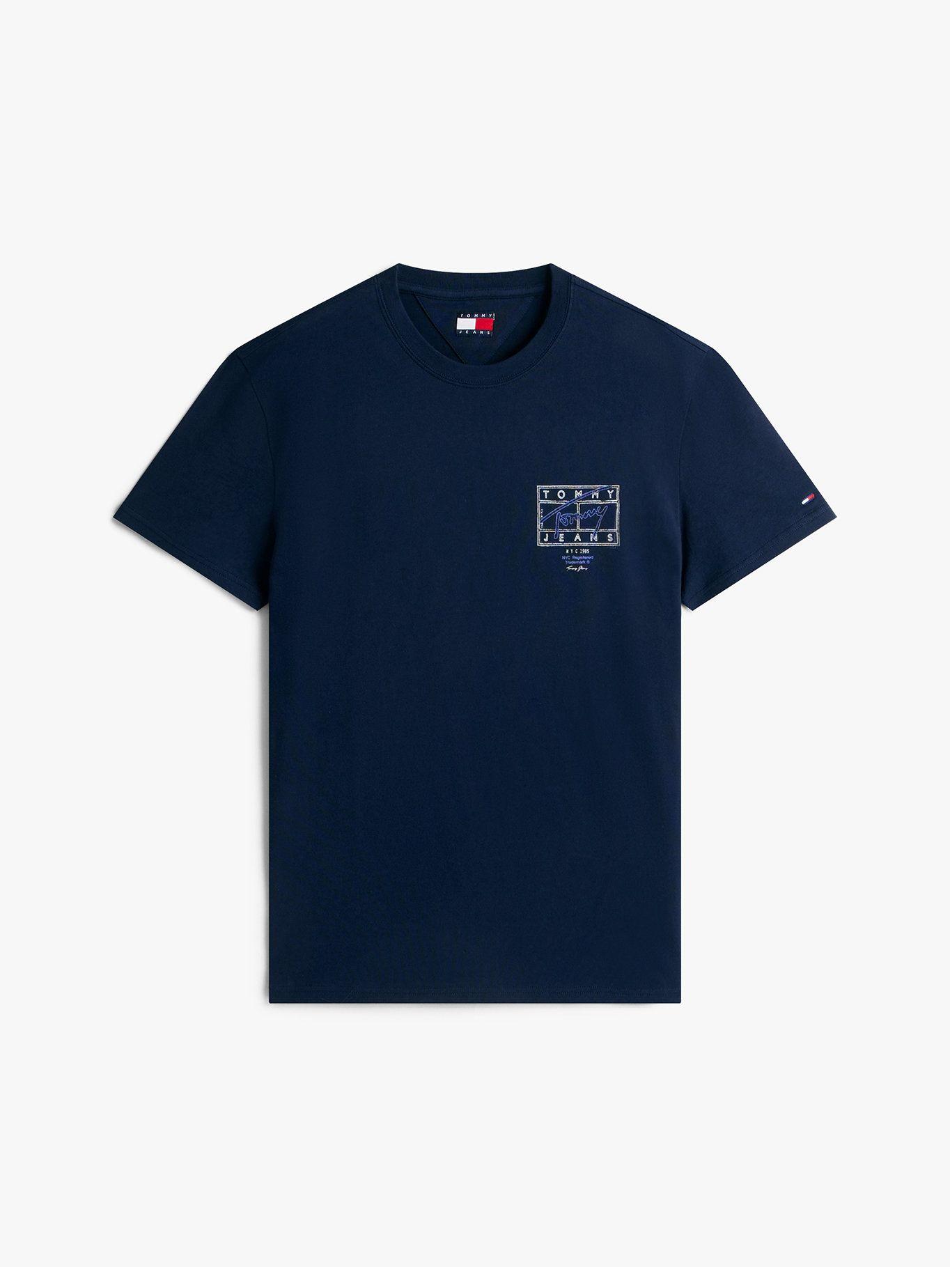 Polera Con Logo Efecto Regular Fit Tommy Jeans Azul-4