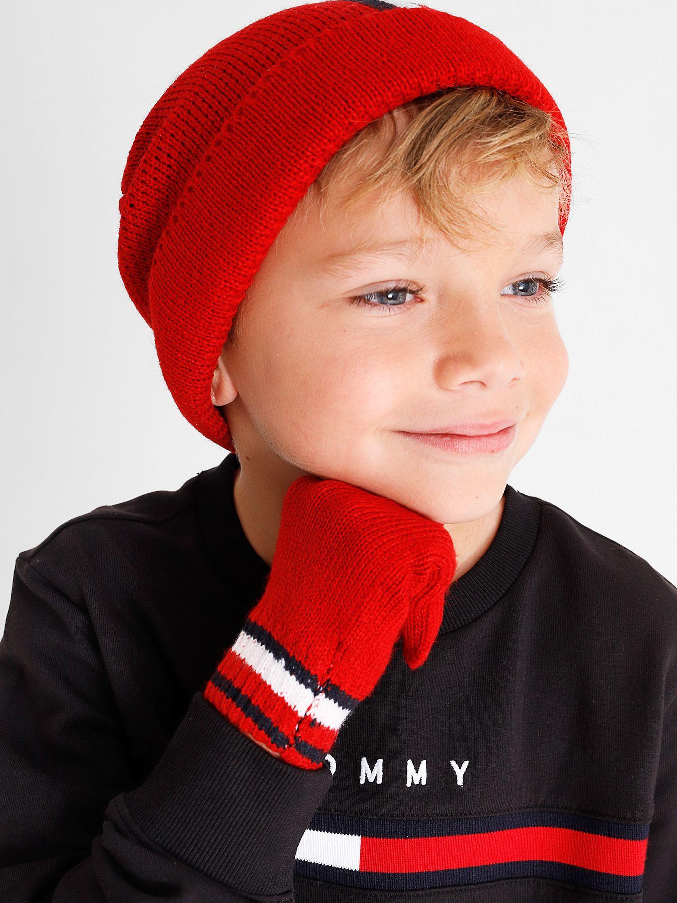 Set De Gorro Y Guantes Stripe Rojo Tommy Hilfiger-1