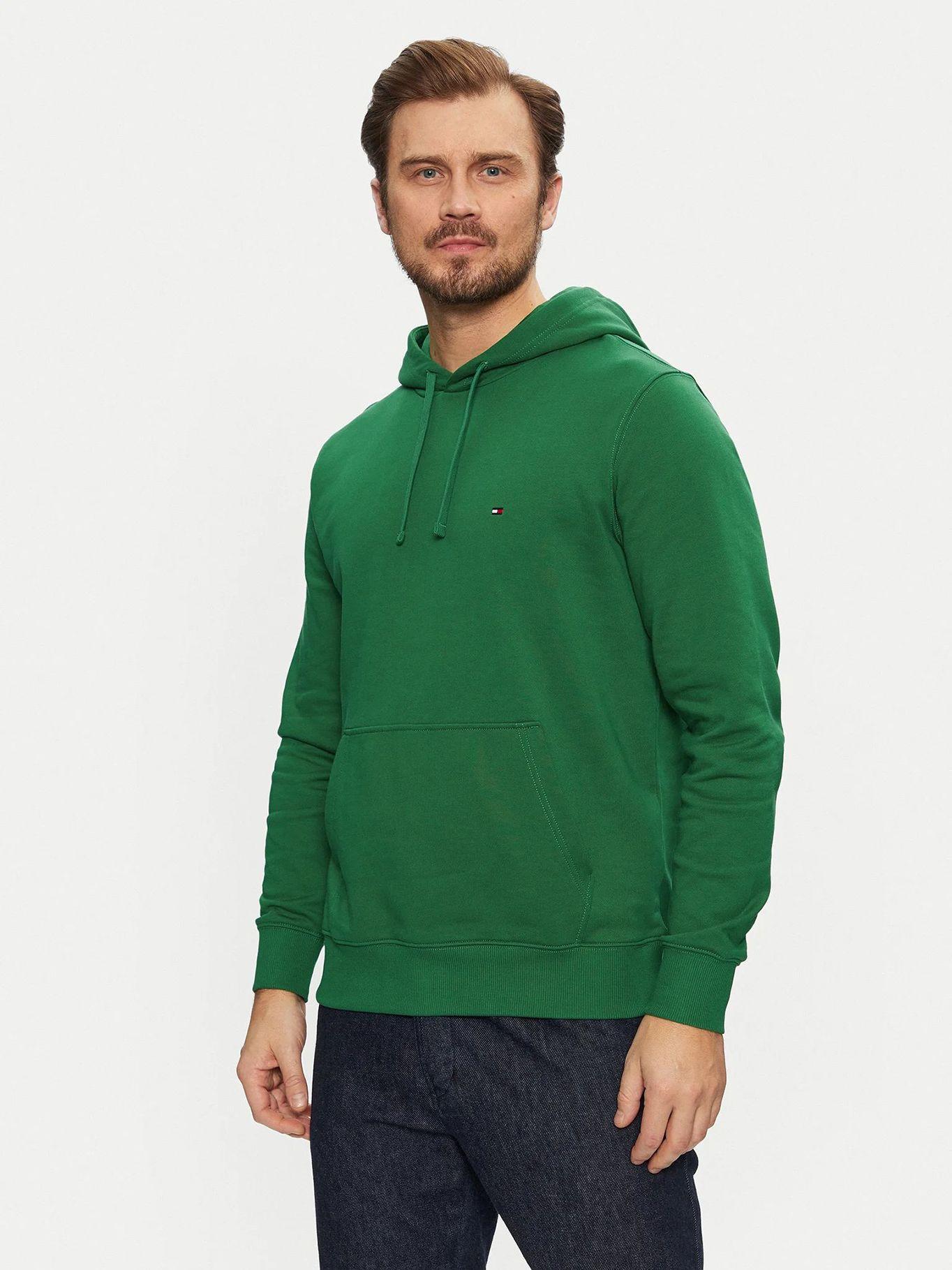 Polerón Hoodie Logo Bordado L4F Verde Tommy Hilfiger-0