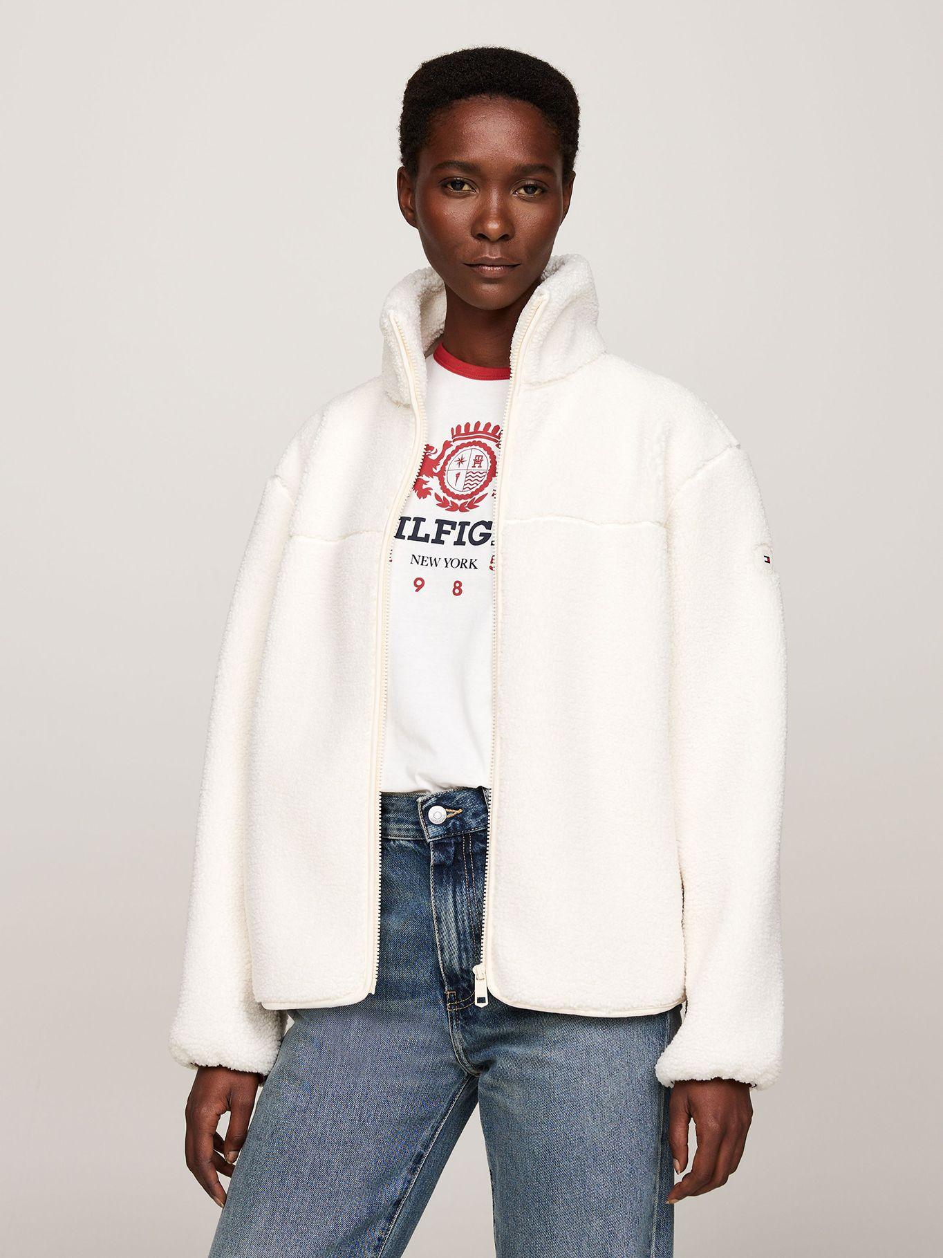 Chaqueta Teddy Solid Con Logo Blanco Tommy Hilfiger-0