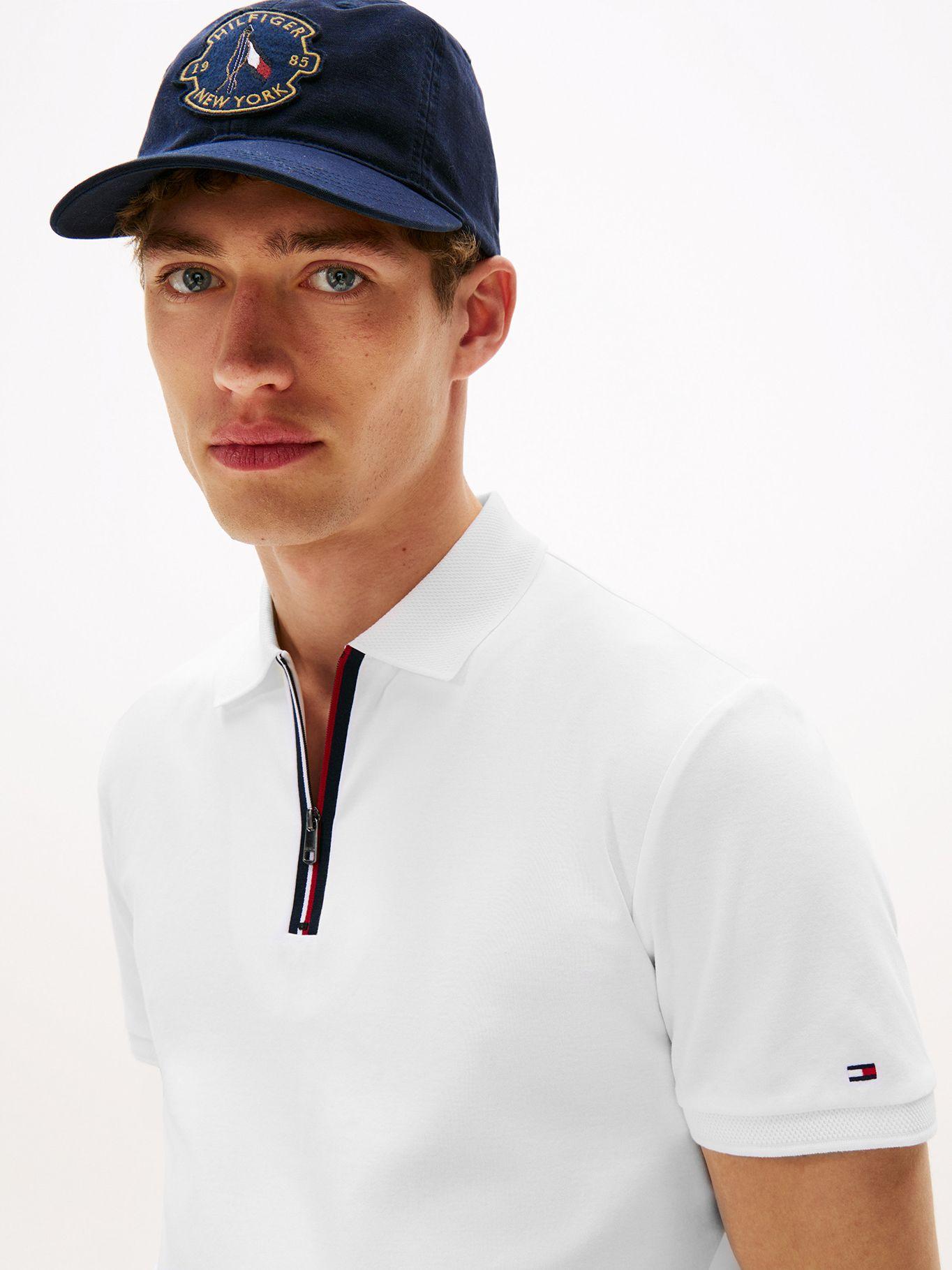 Polo Interlock Con Cierre Blanco YBR Tommy Hilfiger-3