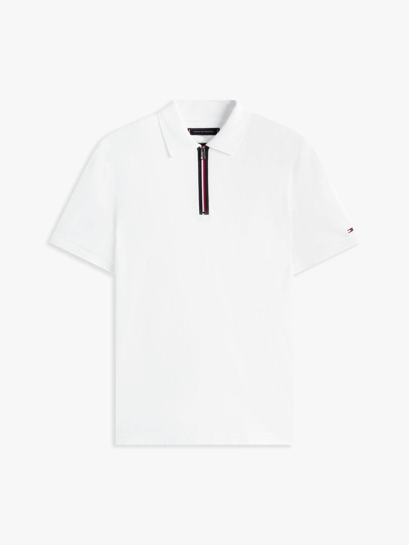 Polo Interlock Con Cierre Blanco YBR Tommy Hilfiger-4