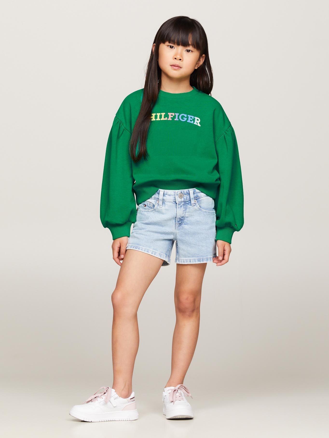 Polerón Manga Globo Logo Monotype Verde Tommy Hilfiger-1