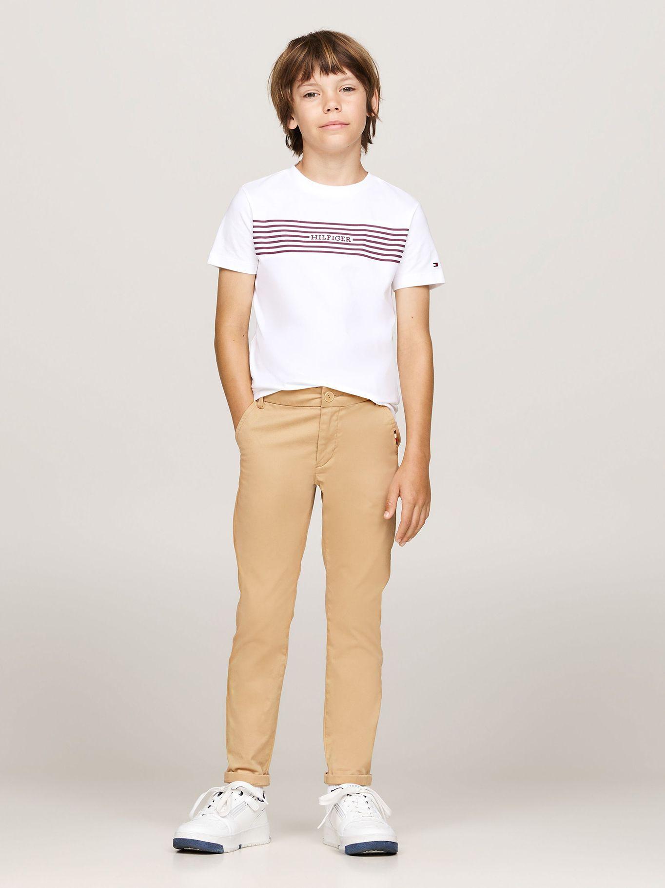 Polera Diseño Raya Monotype Print Blanco Tommy Hilfiger-1
