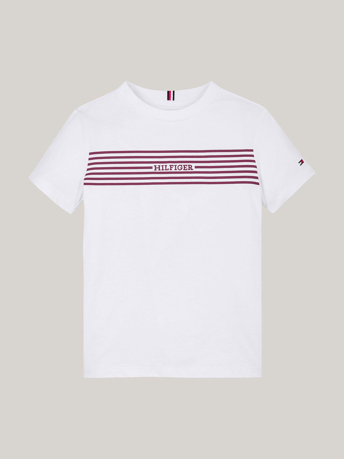 Polera Diseño Raya Monotype Print Blanco Tommy Hilfiger-4