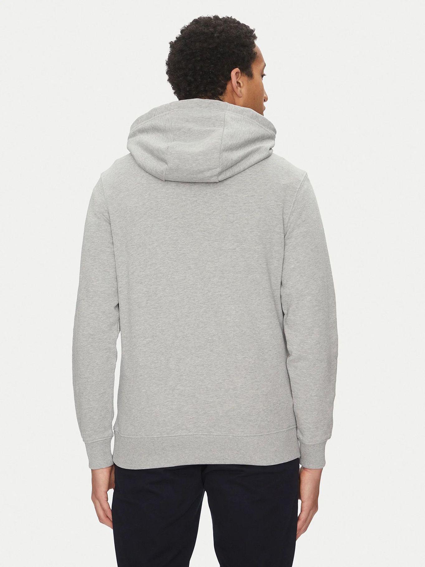Polerón Hoodie Center Stack Logo Gris Tommy Hilfiger-2