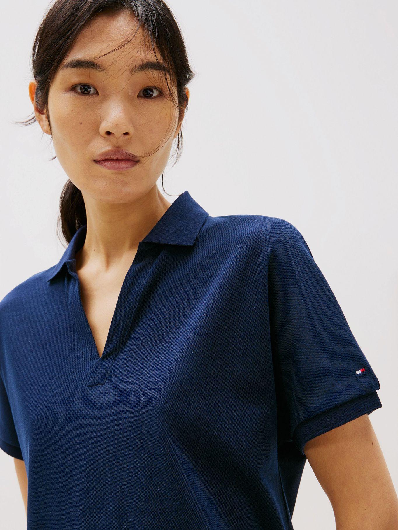 Polo Relaxed Solid Con Logo Azul Tommy Hilfiger-3