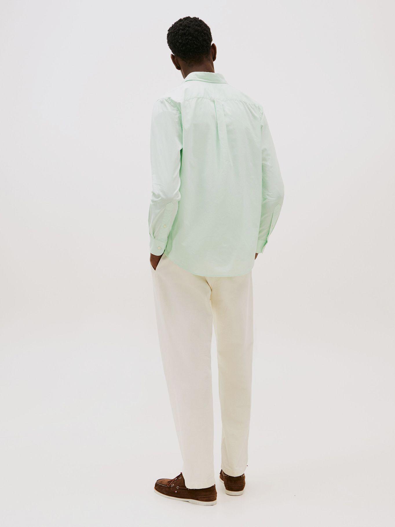 Camisa Th Flex Solid Regular Fit Verde Tommy Hilfiger-2
