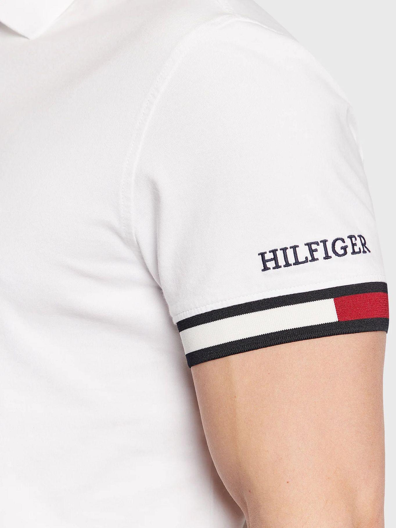 Polo Con Ribetes Slim Fit Blanco Tommy Hilfiger-4