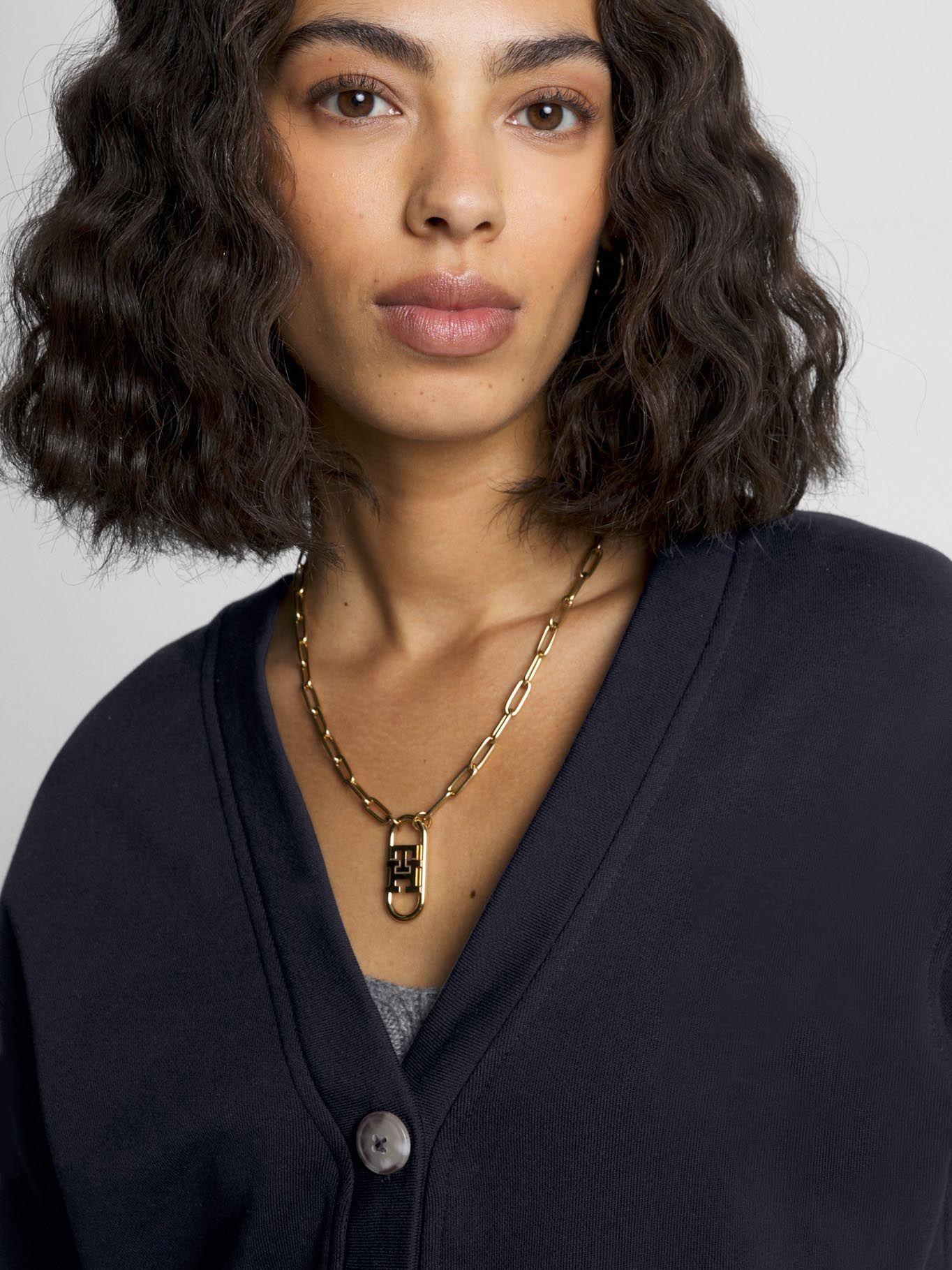 Cárdigan Relaxed Fit Varsity Logo  Azul Tommy Hilfiger-3