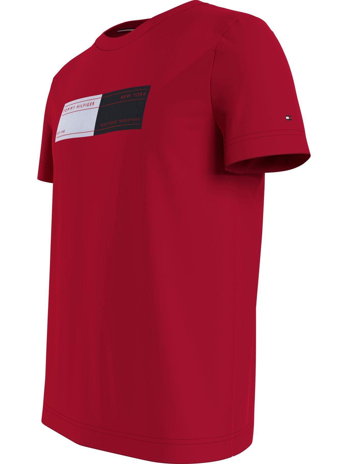 Polera Box Logo Organic Cotton Rojo Tommy Hilfiger-2