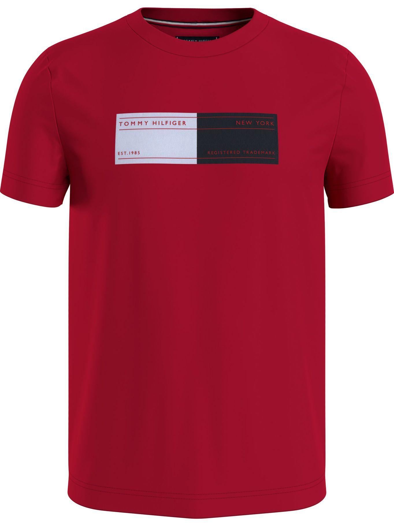 Polera Box Logo Organic Cotton Rojo Tommy Hilfiger-0