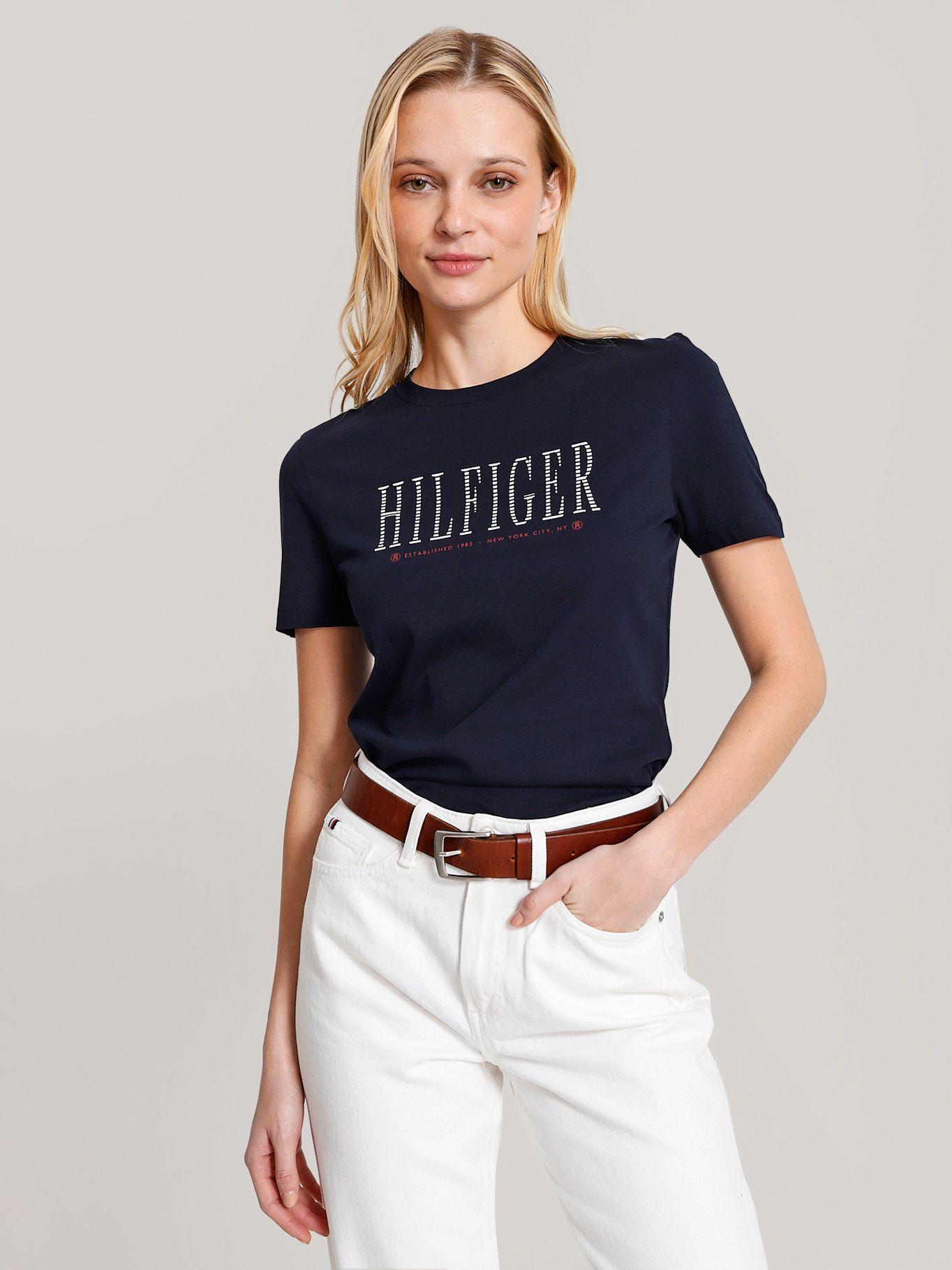 Polera Solid Logo Slim Fit Azul Tommy Hilfiger-0