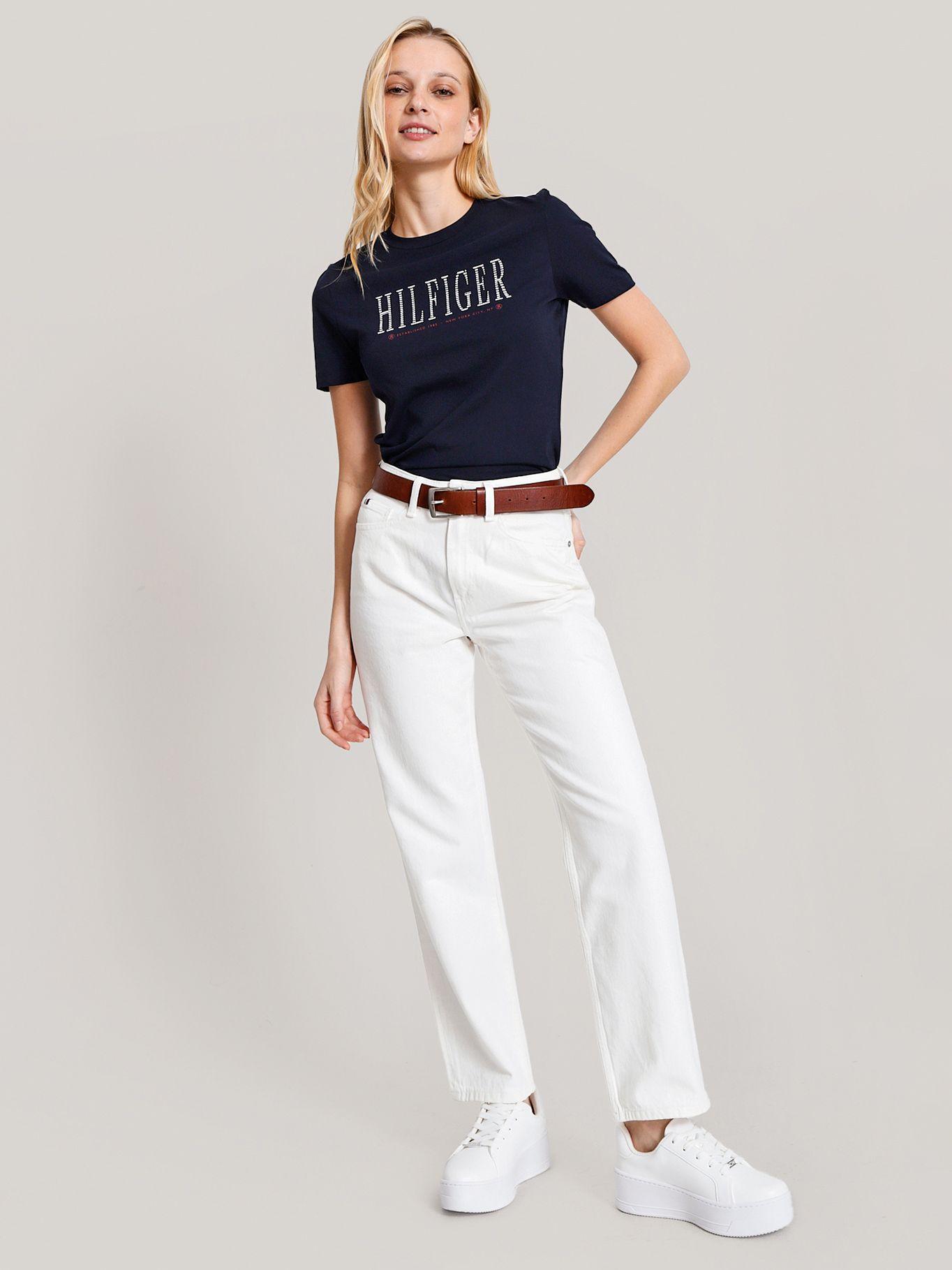 Polera Solid Logo Slim Fit Azul Tommy Hilfiger-1