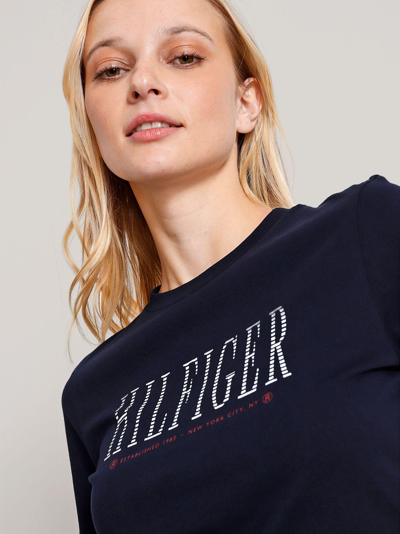 Polera Solid Logo Slim Fit Azul Tommy Hilfiger-3