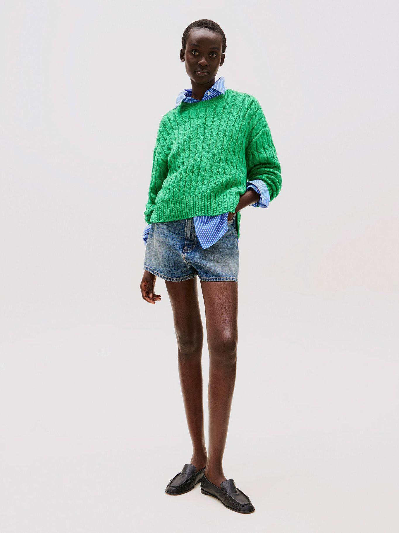 Short Denim Flare De Talle Alto Azul Tommy Hilfiger-0