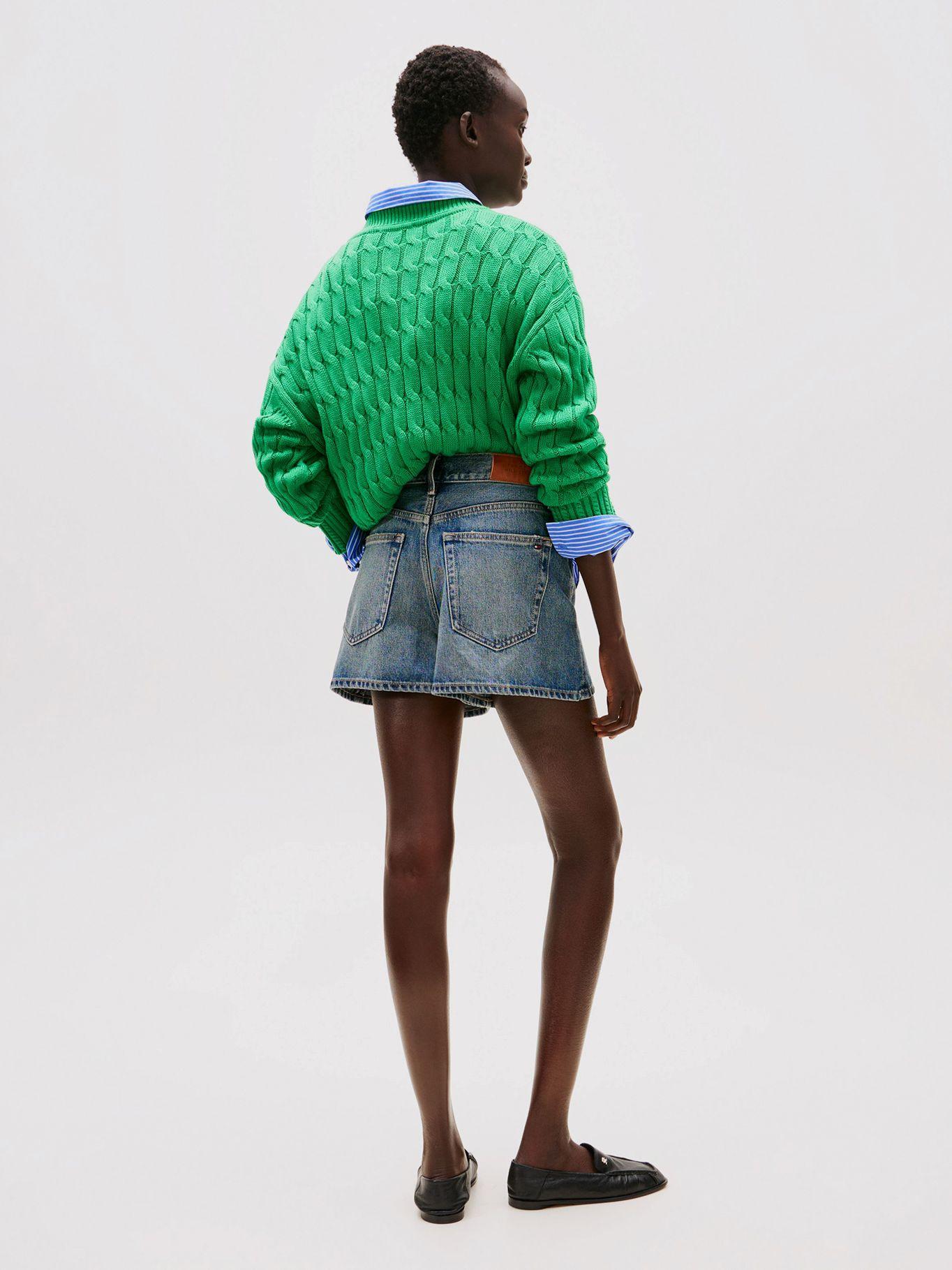 Short Denim Flare De Talle Alto Azul Tommy Hilfiger-2