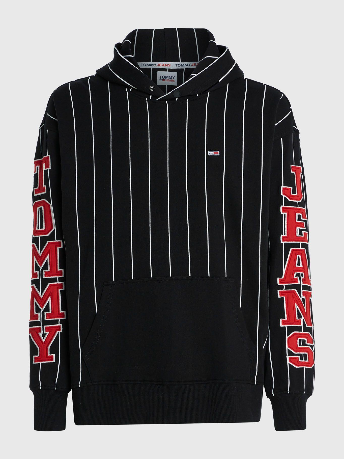 Polerón Hoodie Pinstripe  Negro Tommy Jeans-4