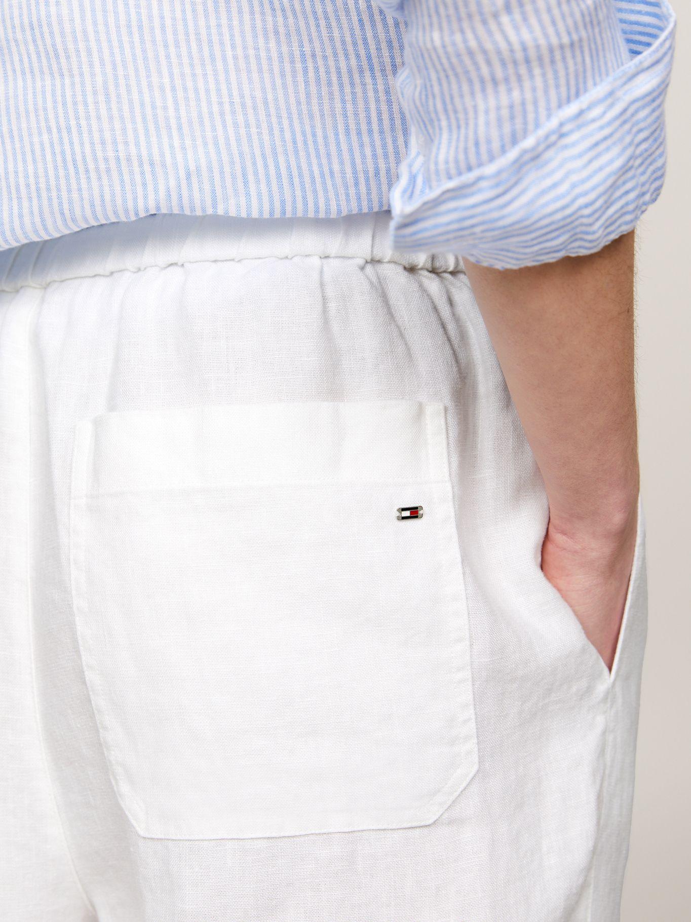 Pantalón Casual Cónico Con Cordón Blanco Tommy Hilfiger-3