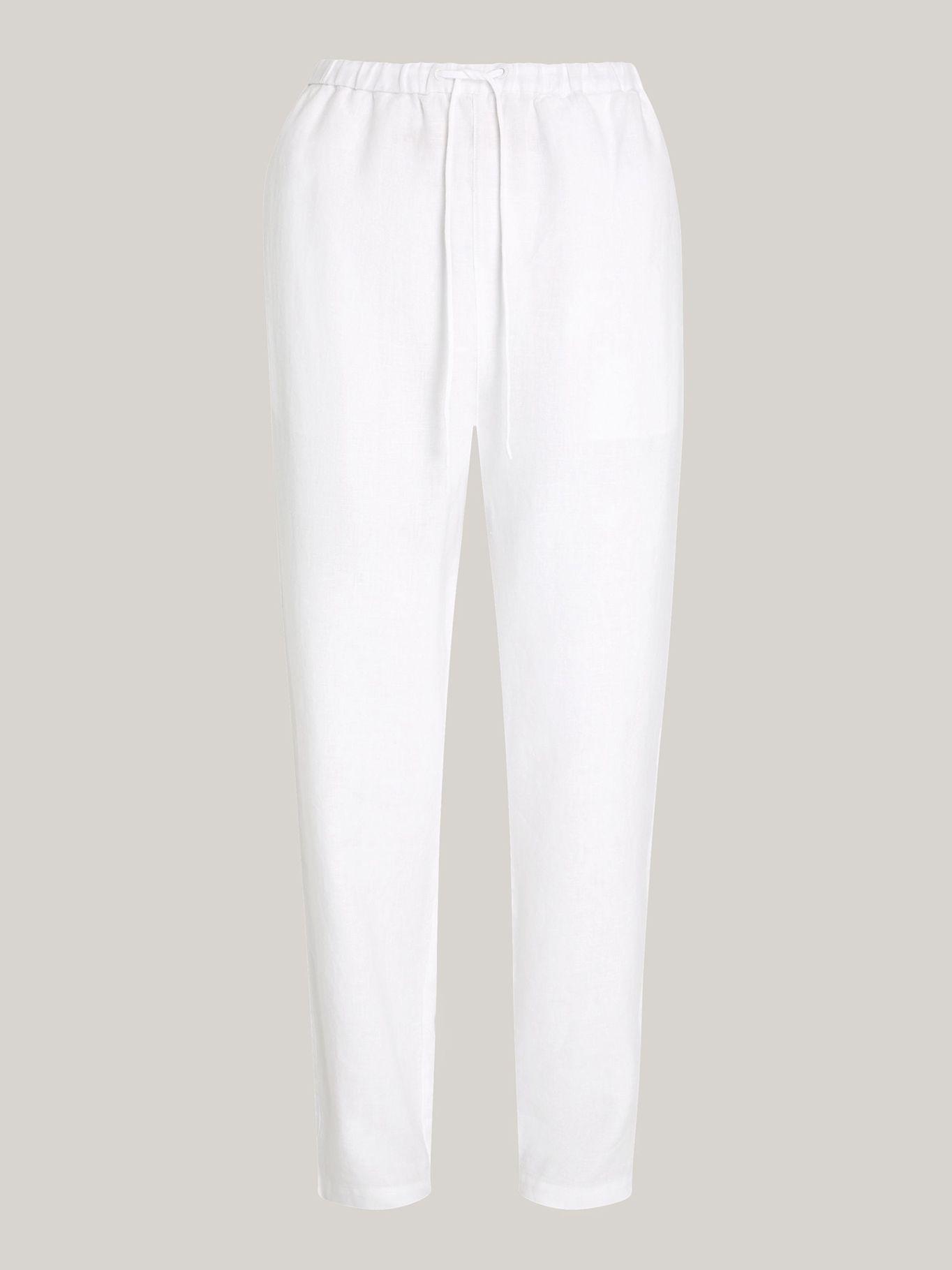Pantalón Casual Cónico Con Cordón Blanco Tommy Hilfiger-4