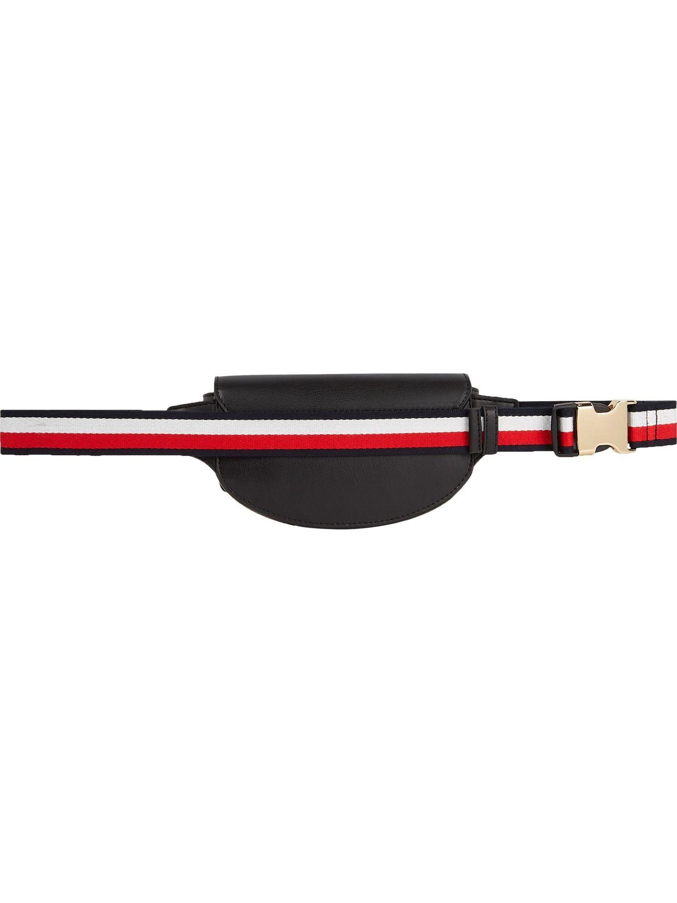 Riñonera Global Stripe Print Negro Tommy Hilfiger-1