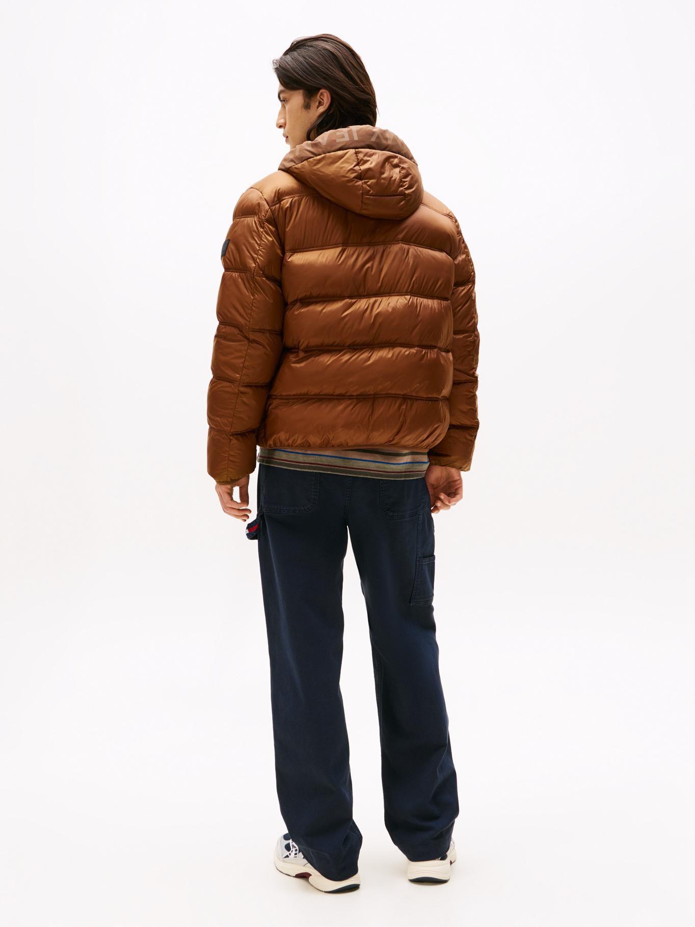 Parka Acolchada Hooded Con Logo Café Tommy Jeans-2