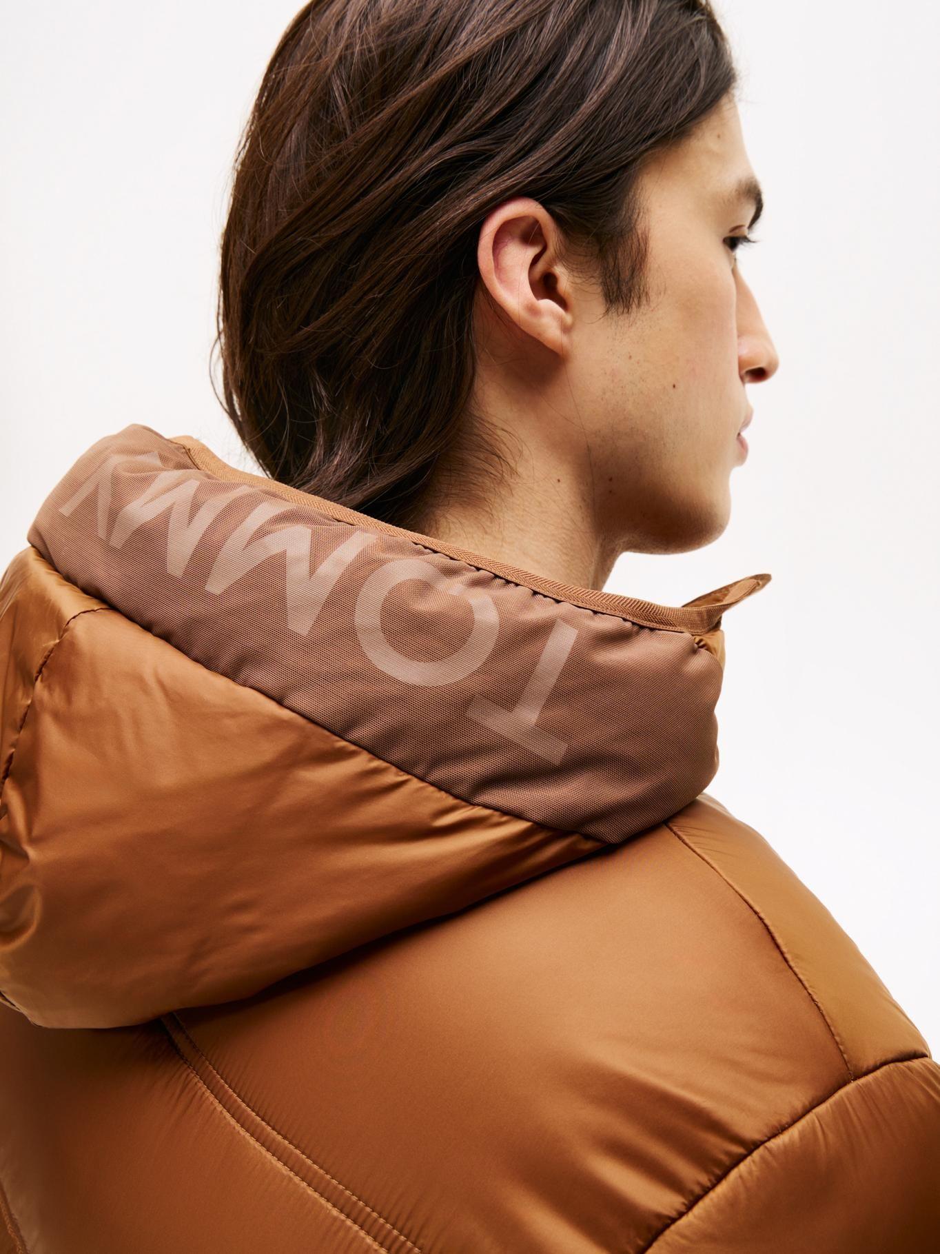 Parka Acolchada Hooded Con Logo Café Tommy Jeans-3