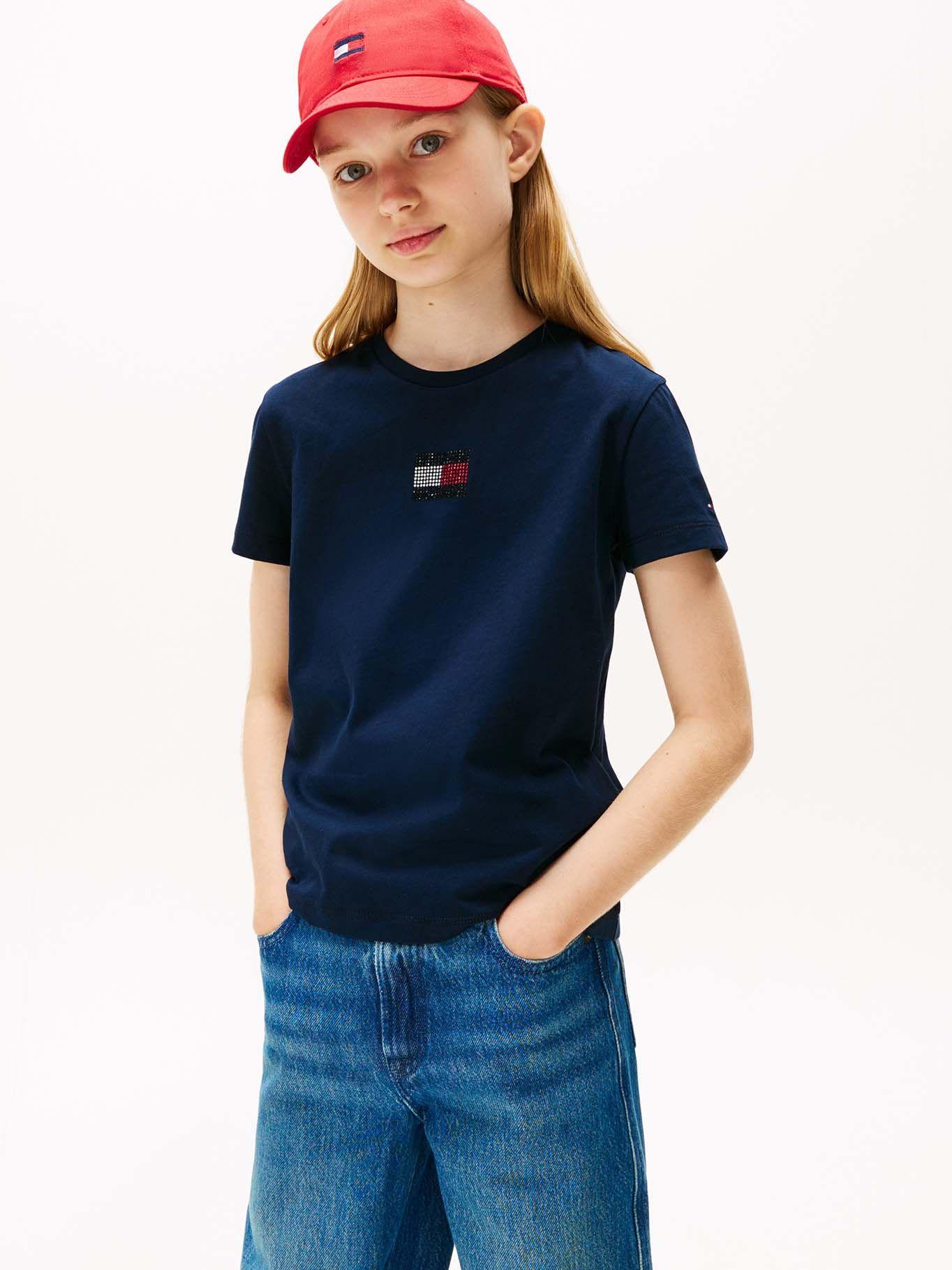 Polera Stone Flag Logo Azul Tommy Hilfiger-0