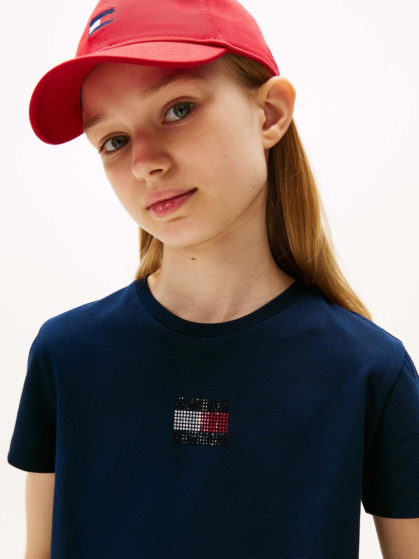 Polera Stone Flag Logo Azul Tommy Hilfiger-3