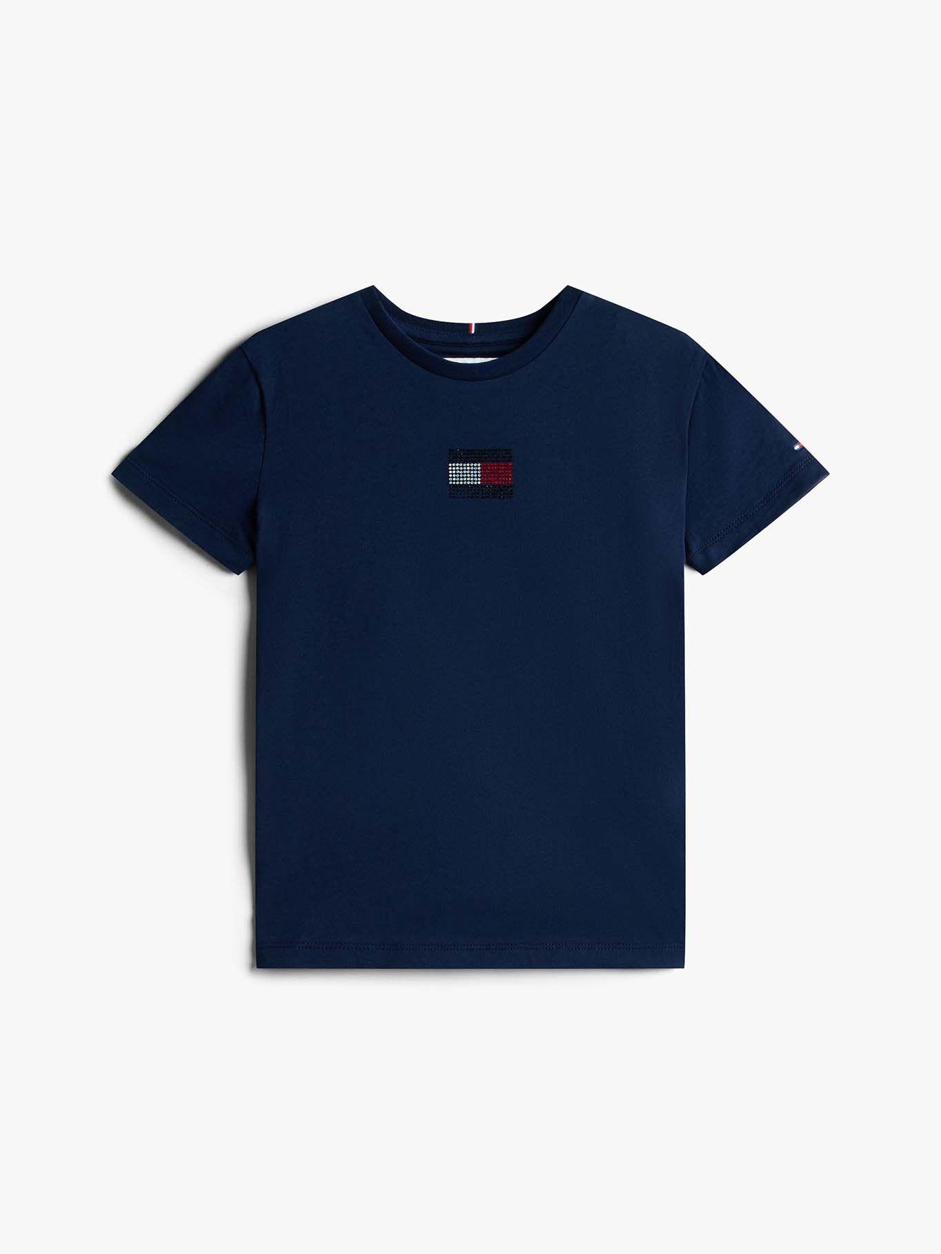 Polera Stone Flag Logo Azul Tommy Hilfiger-4