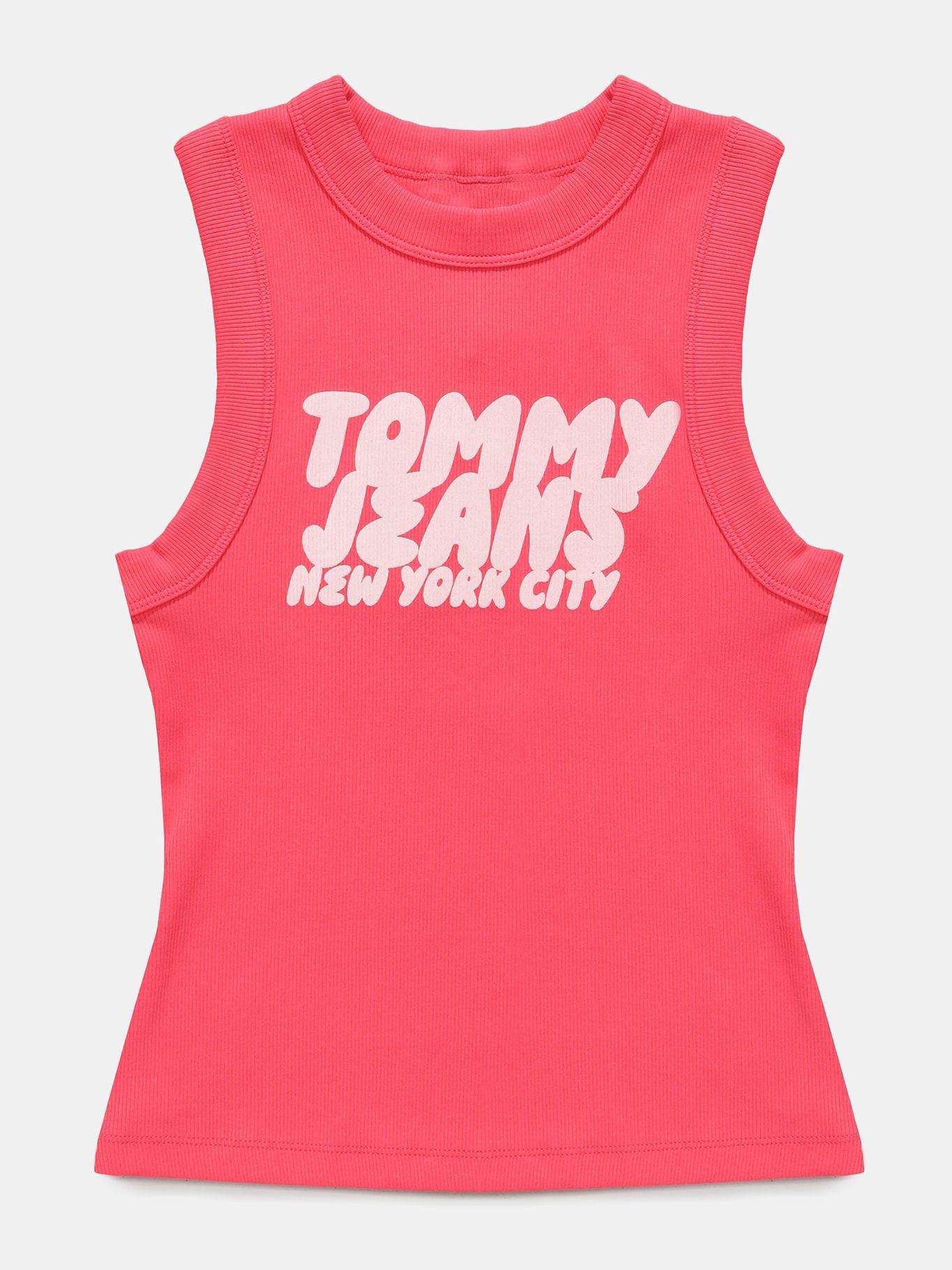 Polera Bubble Con Logo Rosado Tommy Jeans-4