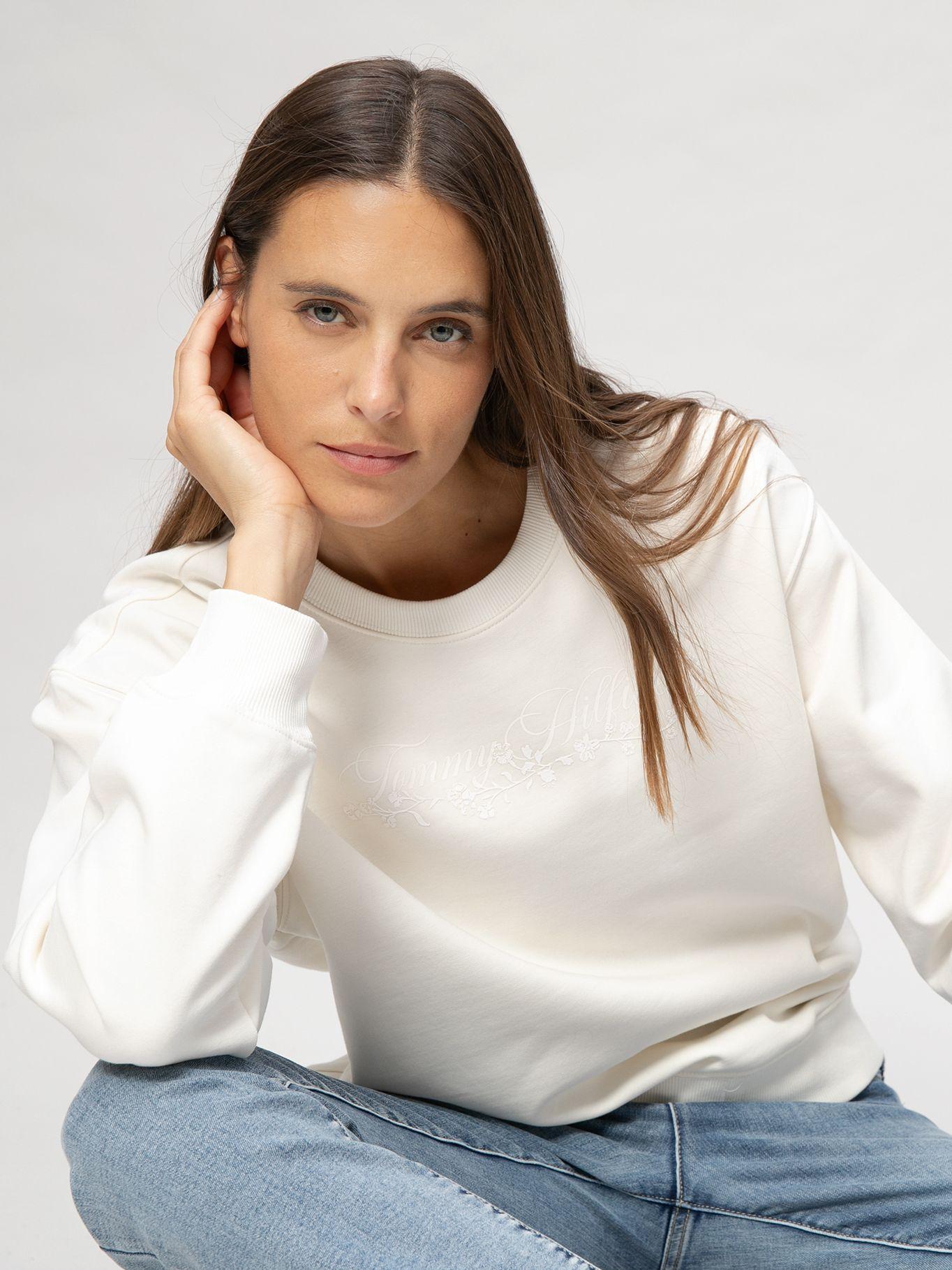 Polerón Con Logo Gráfico Blanco Tommy Hilfiger-3