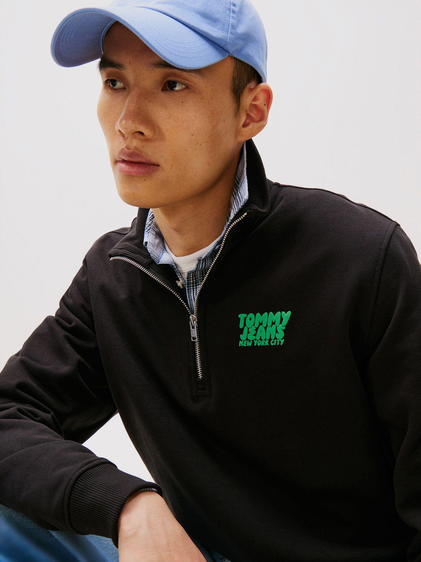 Polerón Con Cierre Bubble Logo Negro Tommy Jeans-3