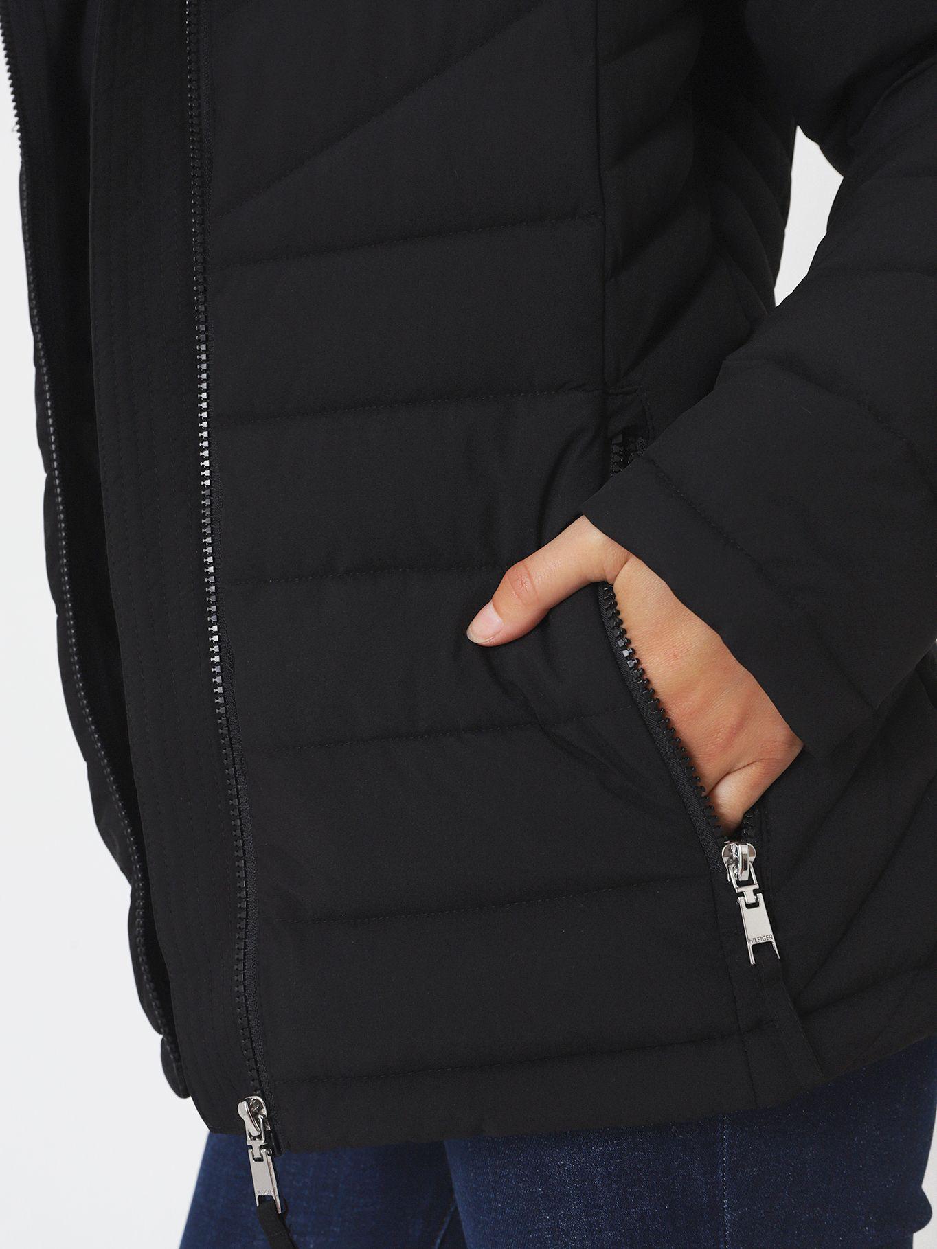 PARKA SOLID GORRO Y CIERRE NEGRO TOMMY HILFIGER-4