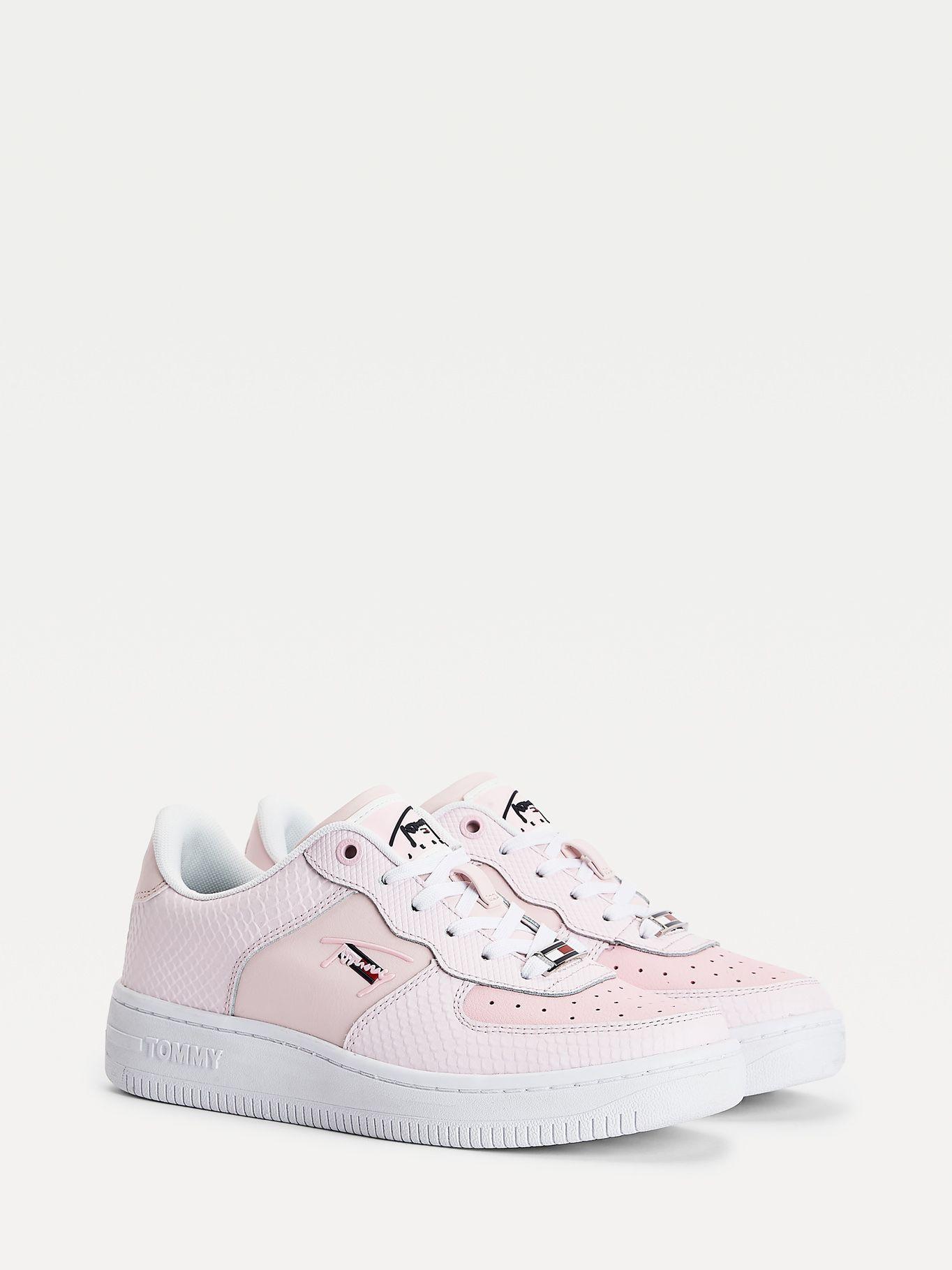 Zapatillas Textured Leather Rosado Tommy Hilfiger-0