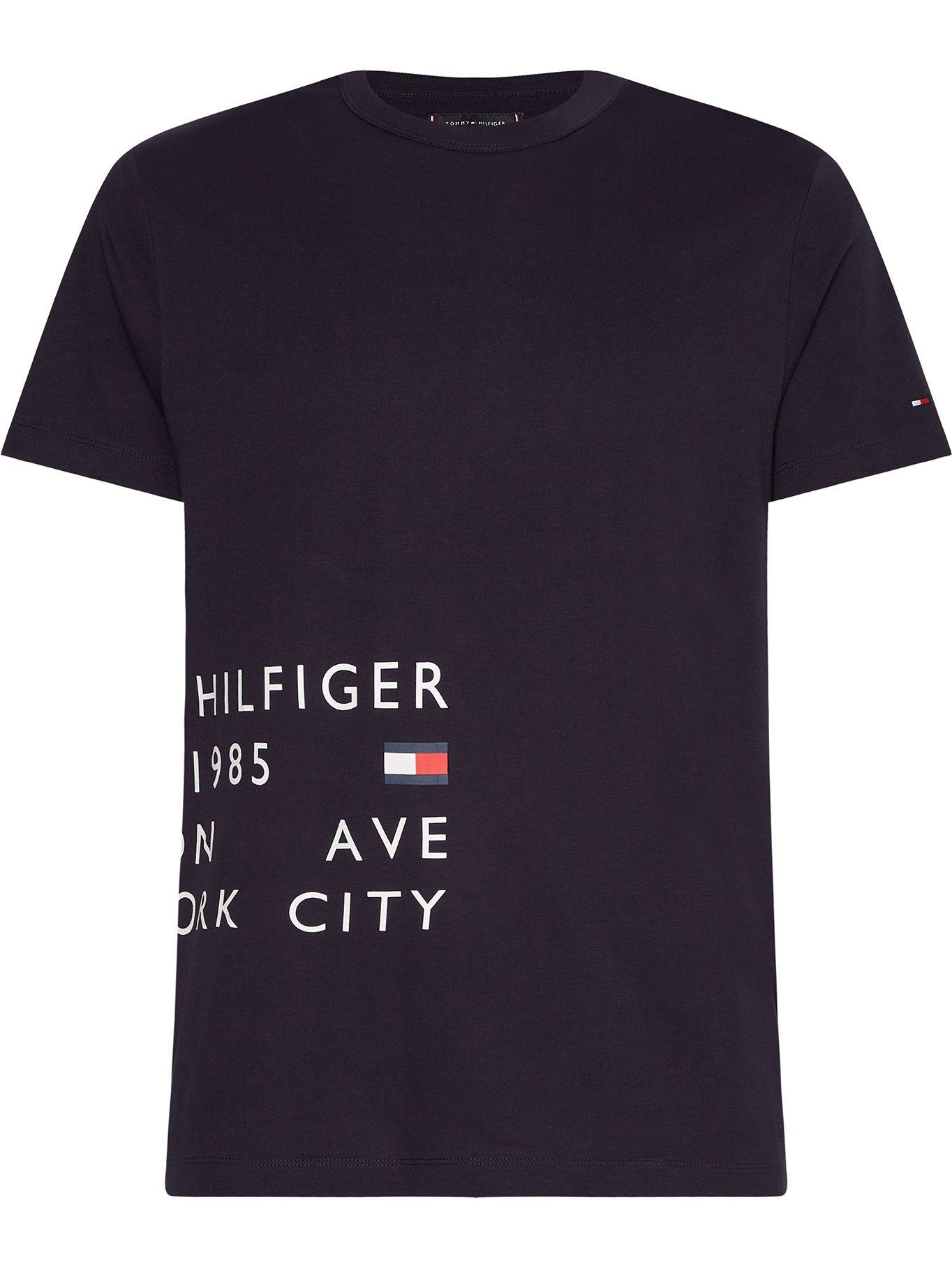 Polera Off Placement Logo Azul Tommy Hilfiger-0