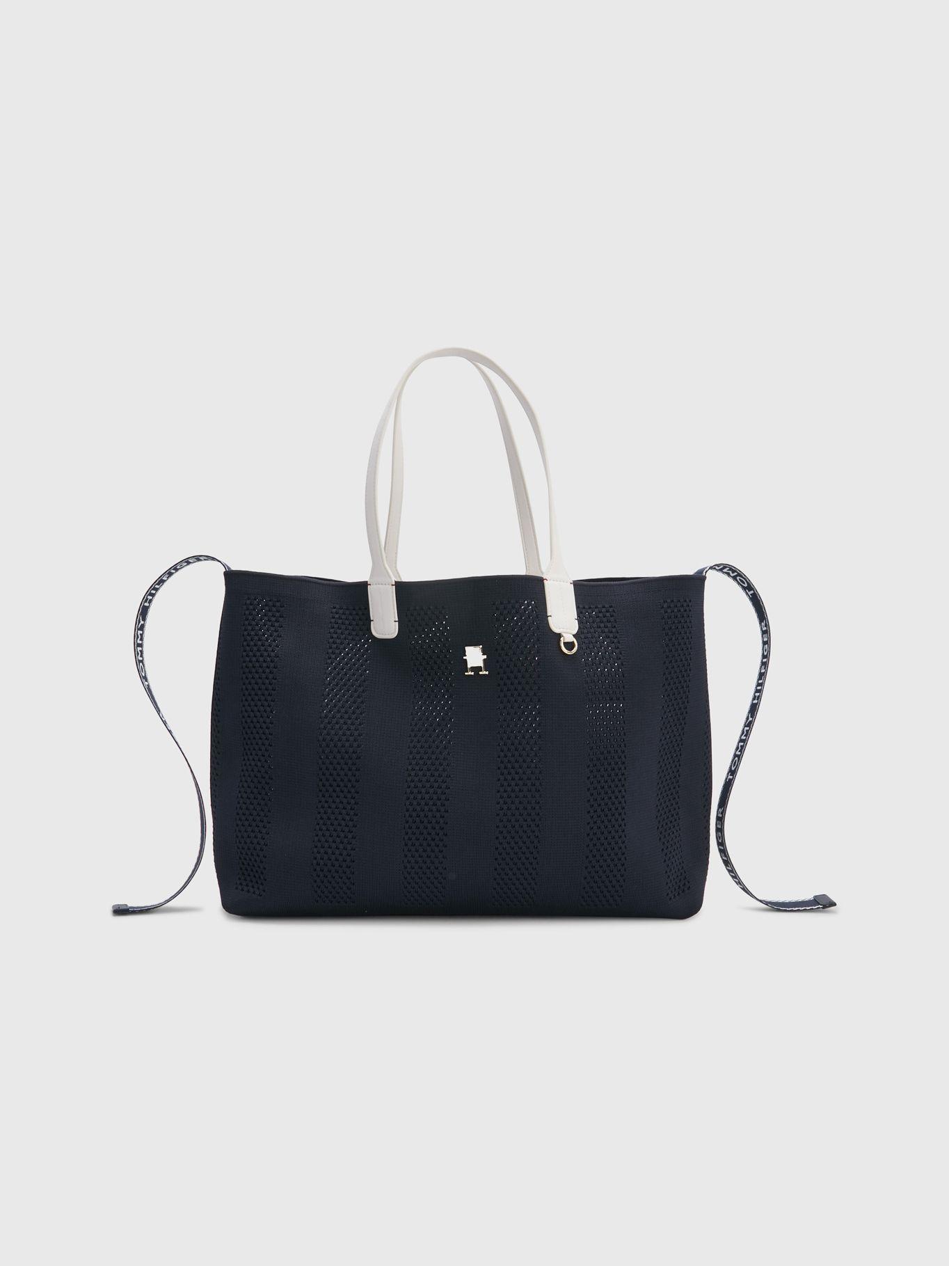 Tote Iconic Con Logo Distintivo Azul Tommy Hilfiger-0